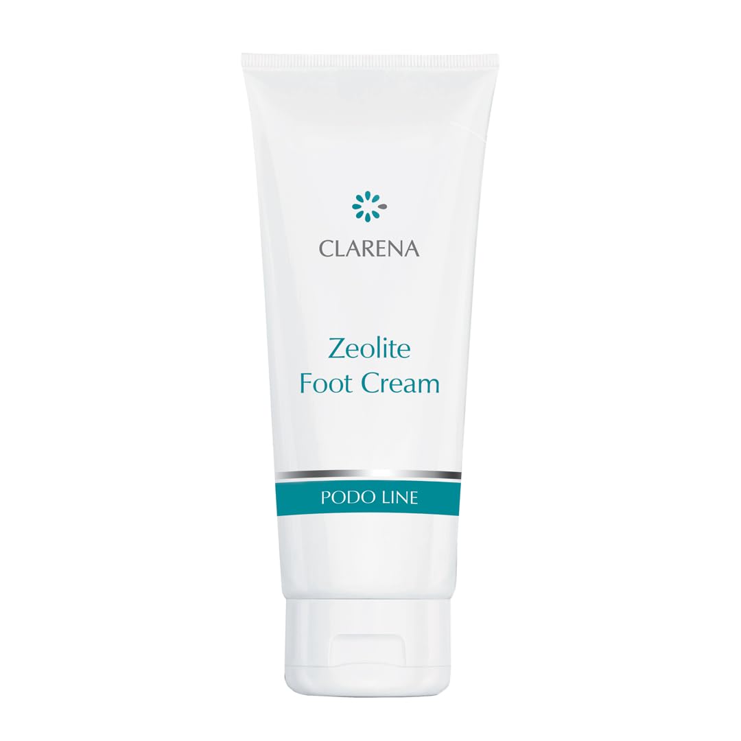 Clarena Podo Line Zeolite Foot Cream for Cracked Heels & Dry Skin - 100ml Moisturizing Foot Treatment for Cracked Feet, Calluses & Rough Skin - Perfect for Daily Foot Care & Pedicure Routine