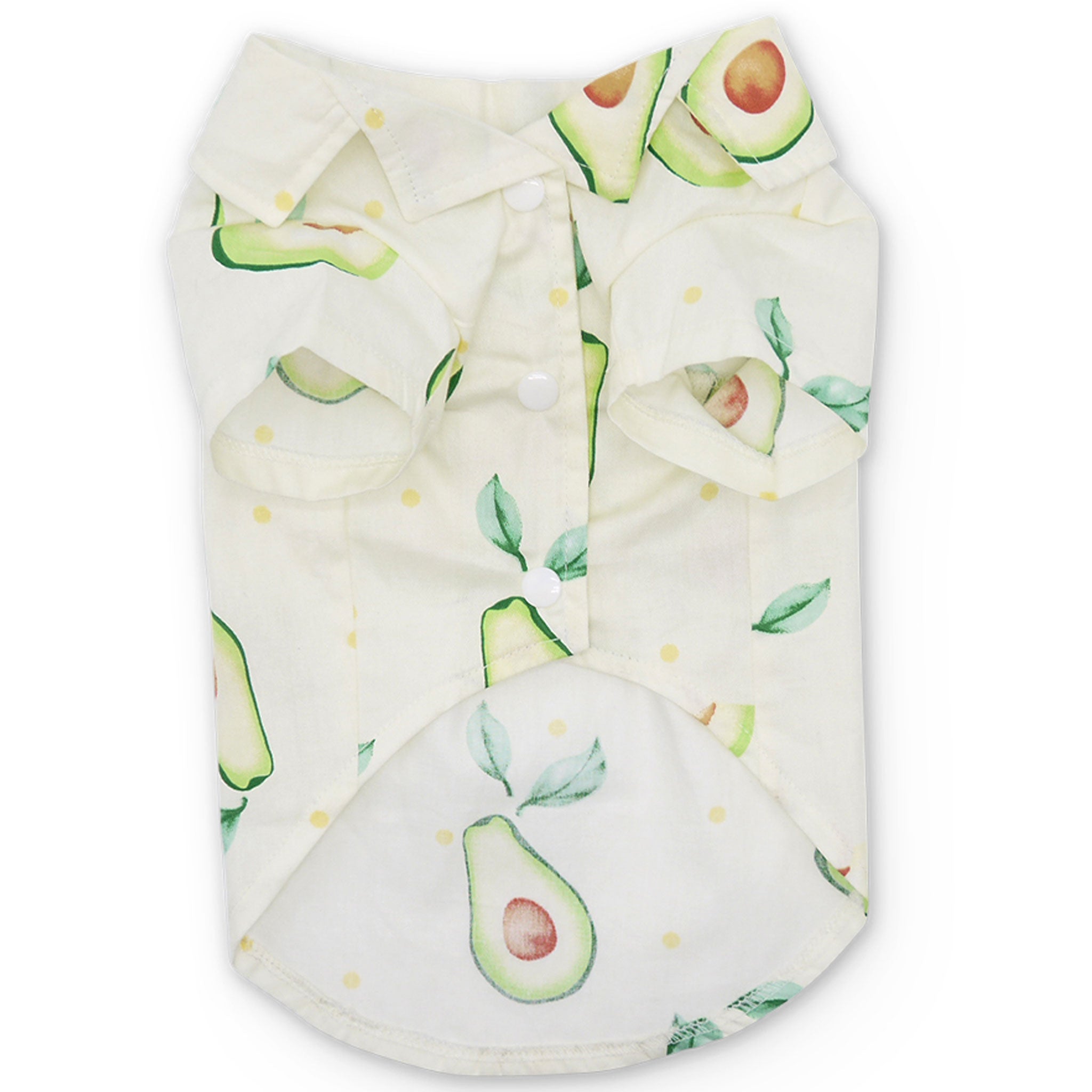 Dogo Pet Fashions Avocado Print Dog Shirt - Cute & Comfortable Dog Clothes for Small Medium Large Breeds - Perfect for Photos, Parties & Daily Walks