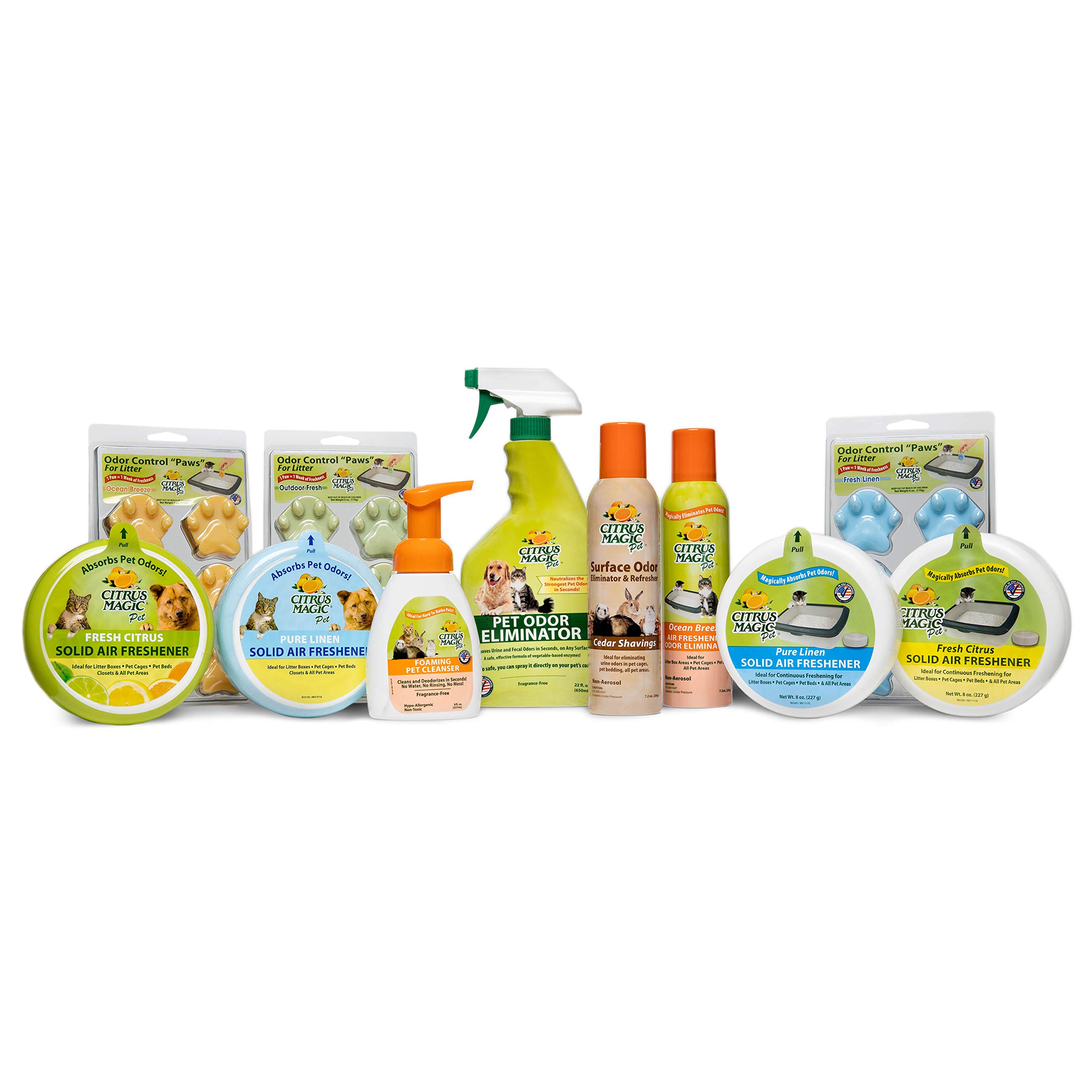 Citrus Magic Natural Odor Eliminator Air Freshener Spray - Orange Blast Scent & Pet Odor Absorbing Solid Air Freshener | Eliminates Household & Pet Odors for Fresh Home, Office & Car Use