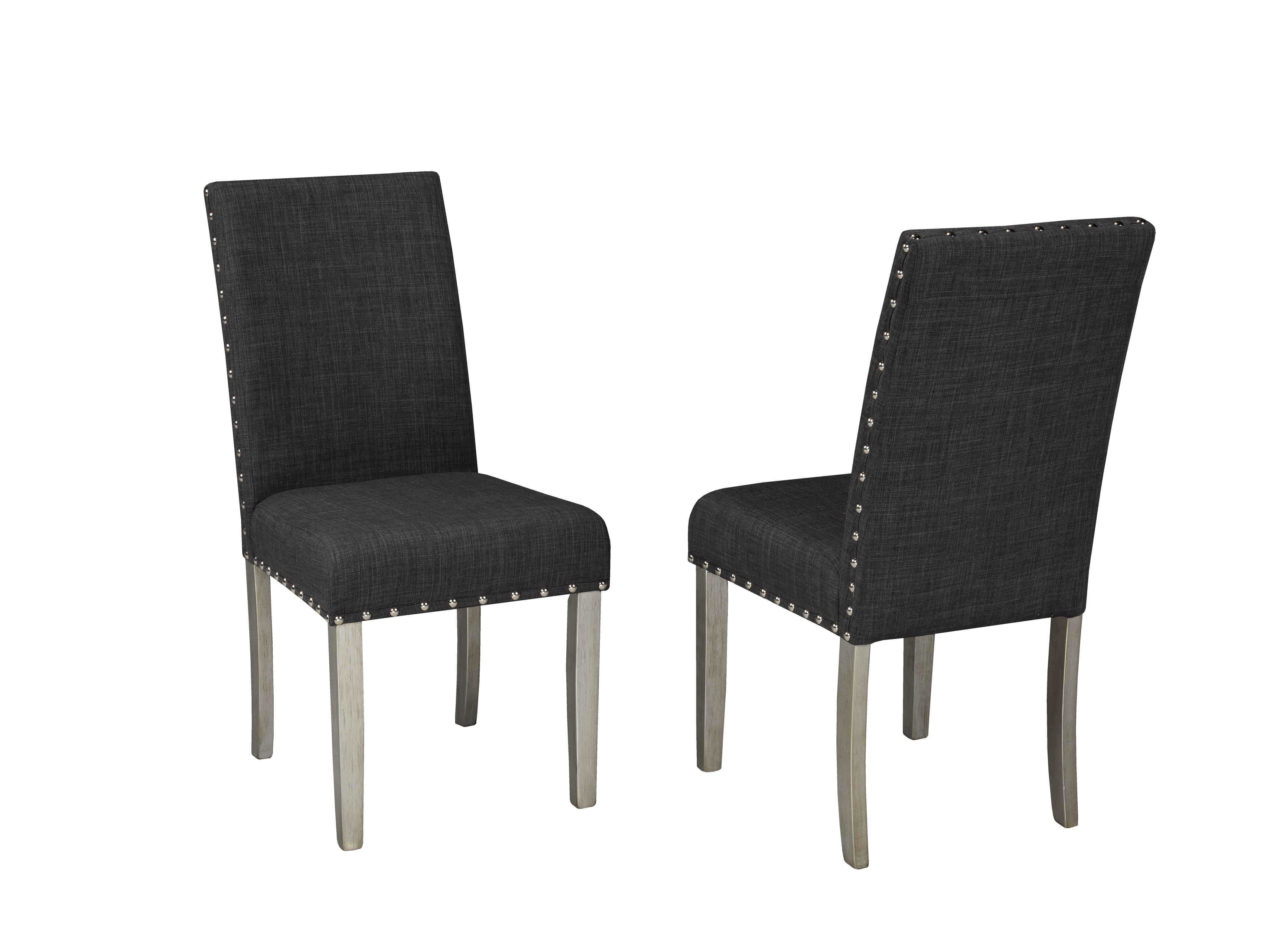 Bella Modern Dining Chairs Set of 2 - Mid Century Wooden Kitchen Chairs with Upholstered Seat - Perfect for Dining Room, Kitchen, Breakfast Nook & Small Spaces