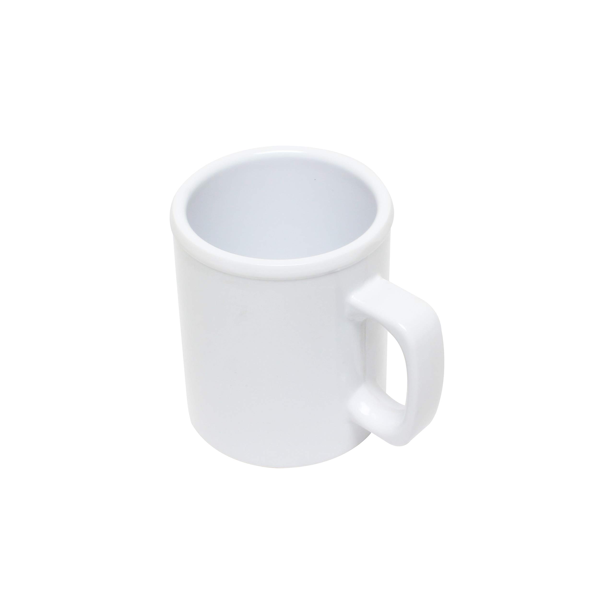 Thunder Group 12-Pack White Melamine Coffee Mugs - 8 oz Durable BPA-Free Cups for Coffee, Tea & Hot Drinks - Perfect for Restaurants, Cafes, Camping & Outdoor Use