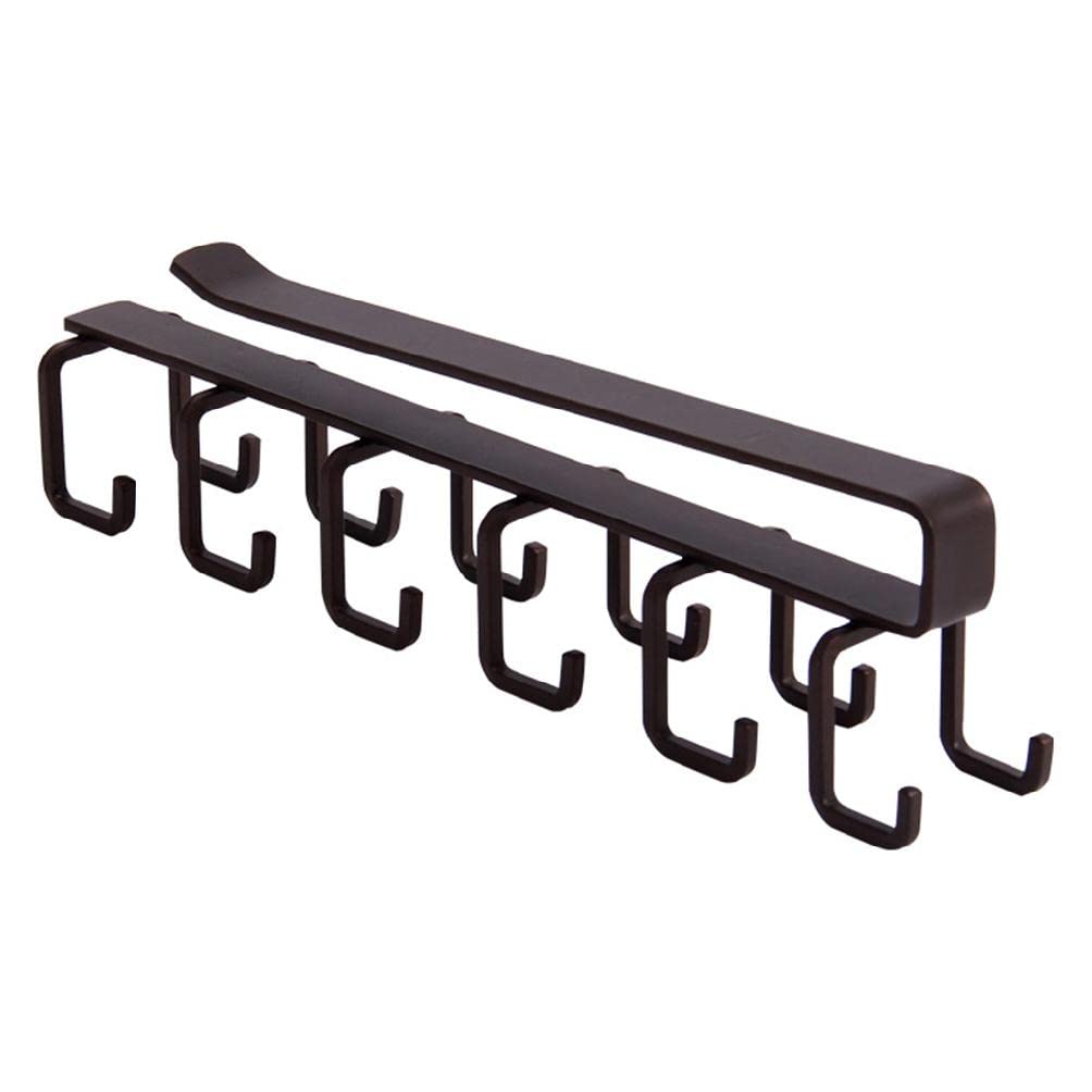 Under Cabinet Mug Hooks - Heavy Duty Kitchen Storage Hooks for Cups, Wine Glasses, Utensils, Belts & Scarves - Space Saving Organizer for Small Kitchens, Dorms & RVs