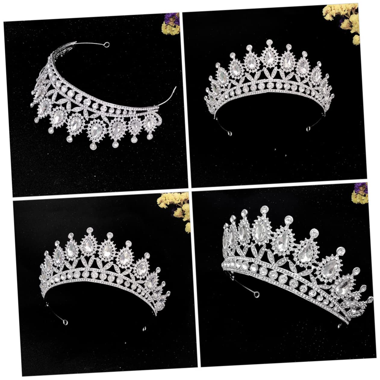 Elegant Wedding Bridal Tiara Headpiece - Minkissy Crystal Rhinestone Hair Accessories for Bride, Bridesmaid, Prom & Special Occasions