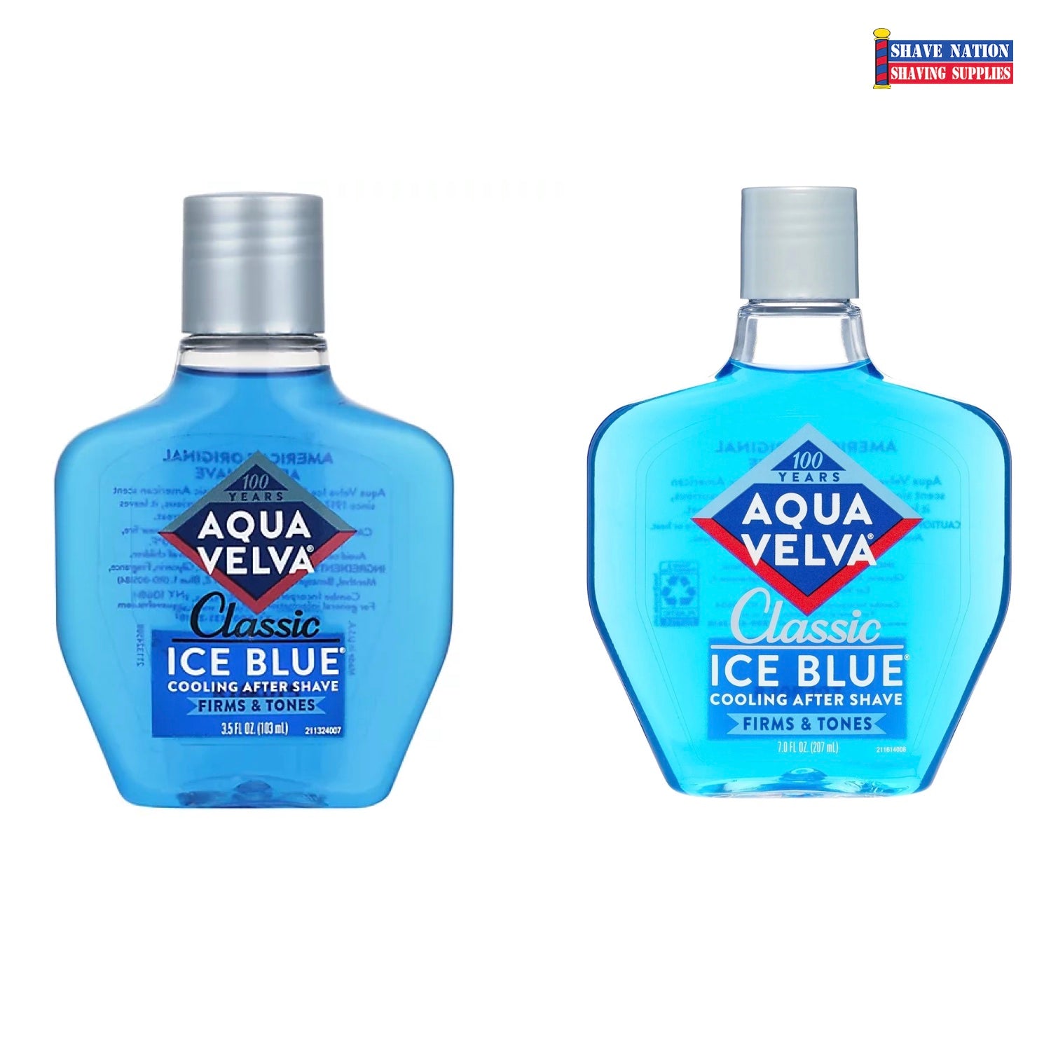 Aqua Velva Classic Ice Blue Cooling After Shave Lotion for Men - Refreshing Post-Shave Balm with Menthol - Perfect for Sensitive Skin & Daily Grooming Routine