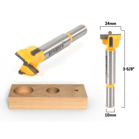 24mm Diameter Carbide Forstner Drill Bit - Premium Woodworking Tool for Clean, Flat-Bottom Holes | Perfect for Cabinetry, Furniture Making & DIY Projects