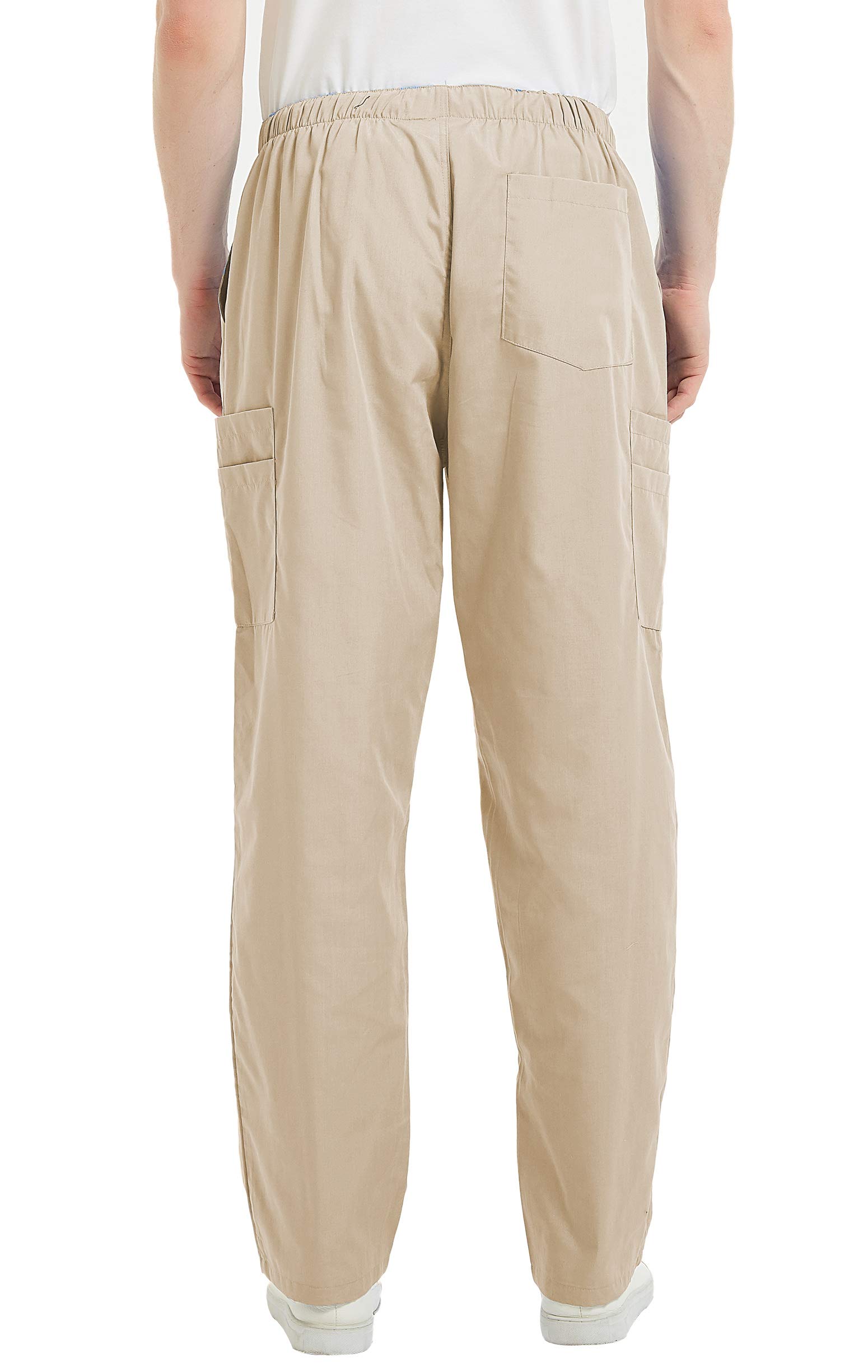 VOGRYE Men's Scrub Pants - 7-Pocket Medical Work Pants with Comfort Waistband, Wrinkle-Resistant Fabric for Doctors & Nurses - Perfect for Hospital Shifts, Clinics & Healthcare Professionals