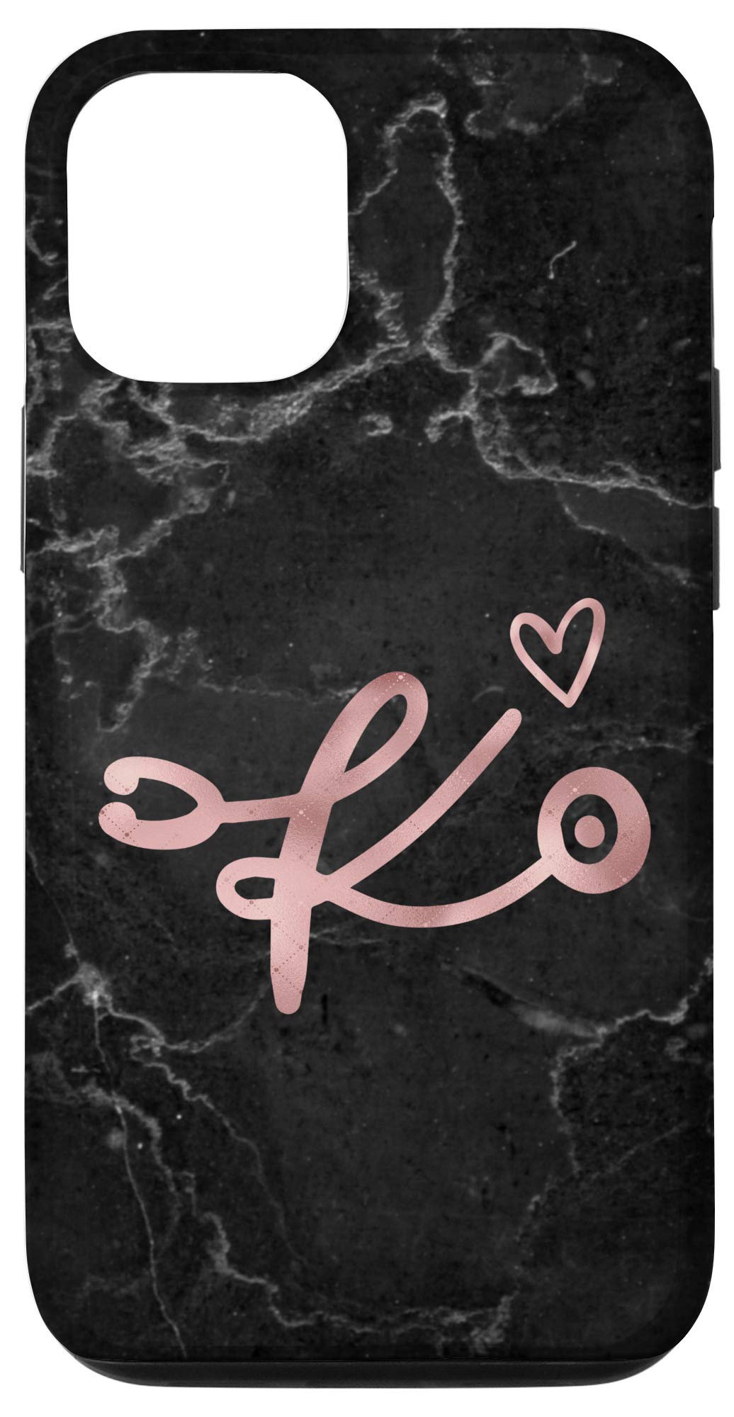 Cute Letter K Initial Monogram iPhone 12/12 Pro Case - Nurse Rose Pink Stethoscope Design - Perfect for Medical Professionals & Healthcare Workers