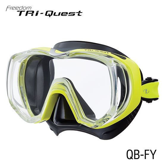 Tusa Tri Quest 3 Window Scuba Diving Mask - Premium Snorkeling & Scuba Gear for Clear Underwater Vision - Perfect for Ocean Exploration, Coral Reef Diving, and Underwater Photography