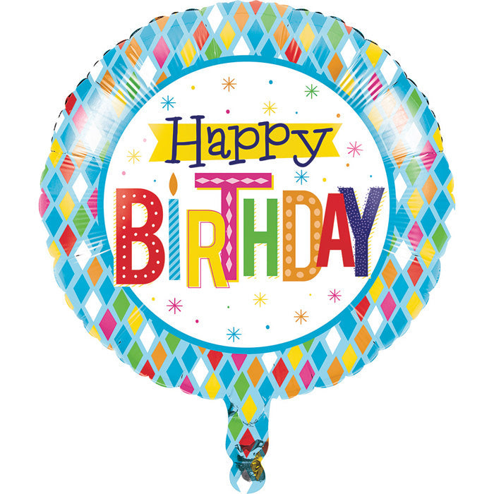 10-Piece Bulk Bright Birthday Mylar Balloons - Party Decorations for Birthdays, Baby Showers & Celebrations
