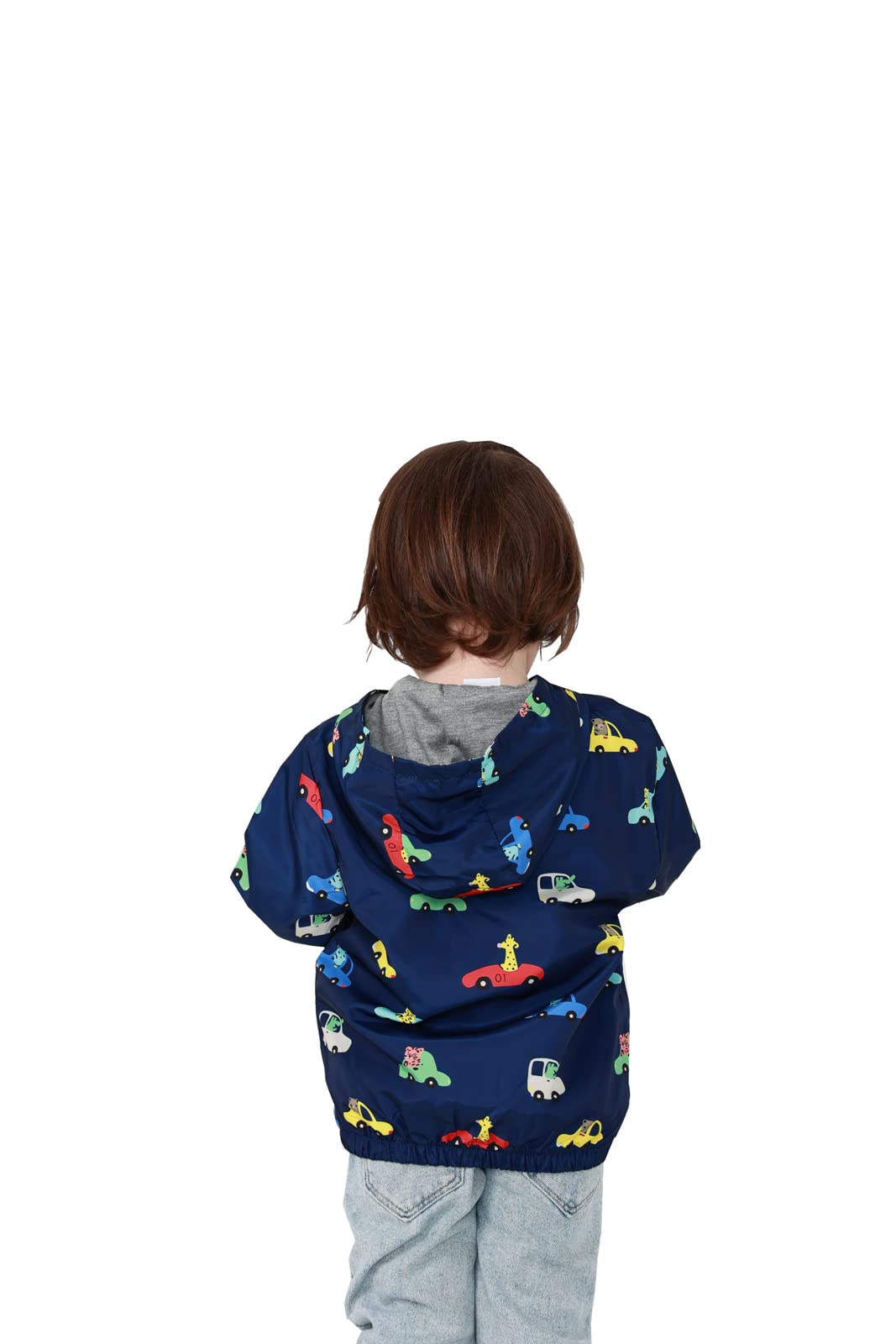 Dinosaur Hooded Windbreaker Jacket for Toddler Boys 1-6 Years - Lightweight Kids Outerwear for Spring & Fall - Perfect for Outdoor Play, Park Adventures, and Preschool Activities