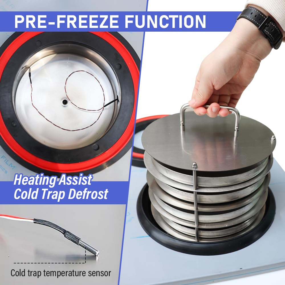 HNZXIB -60℃ Vacuum Freeze Dryer with Pre-Cooling Function | Laboratory Freeze Drying Equipment for Sublimation Drying | Perfect for Drying Fruits, Pharmaceuticals & Biological Samples | Ideal for Research Labs, Food Processing & Medical Applications