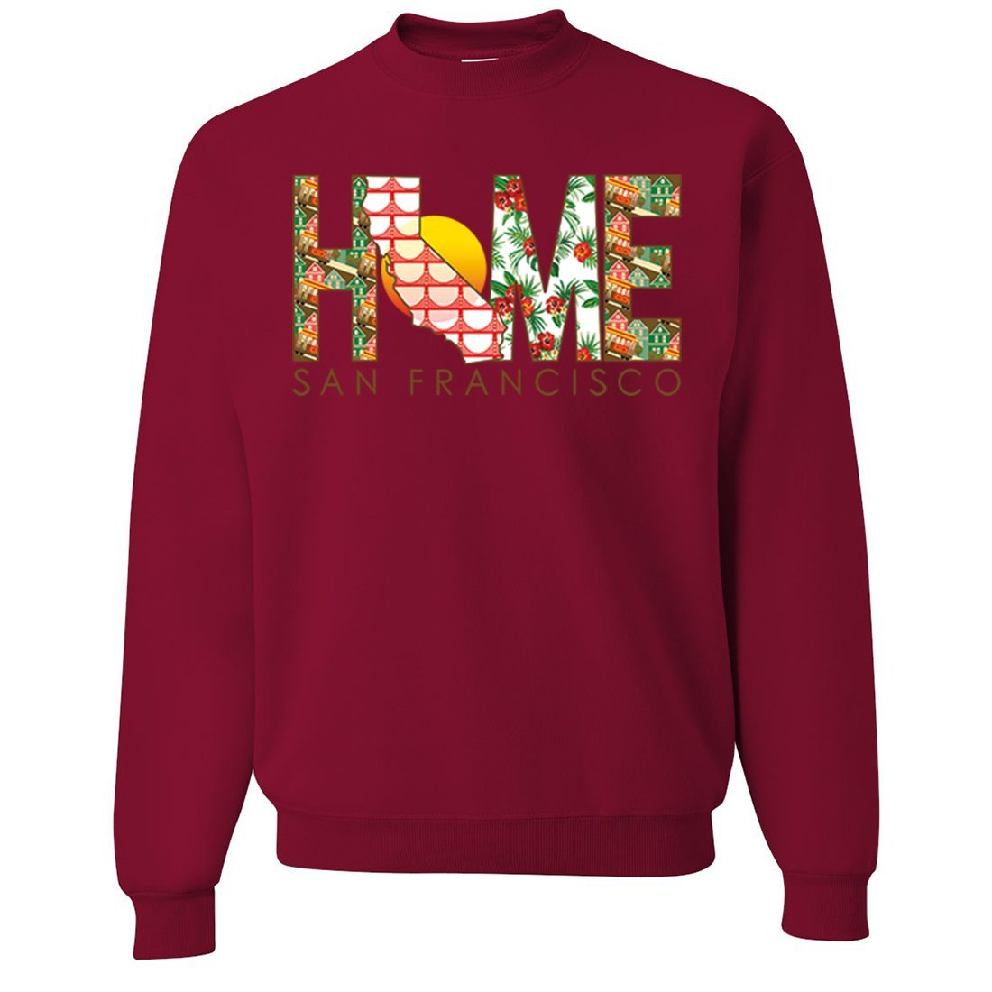 San Francisco Skyline Graphic Crewneck Sweatshirt - Soft Cotton Unisex Pullover for Men & Women - Perfect for Casual Wear, Travel & Souvenirs