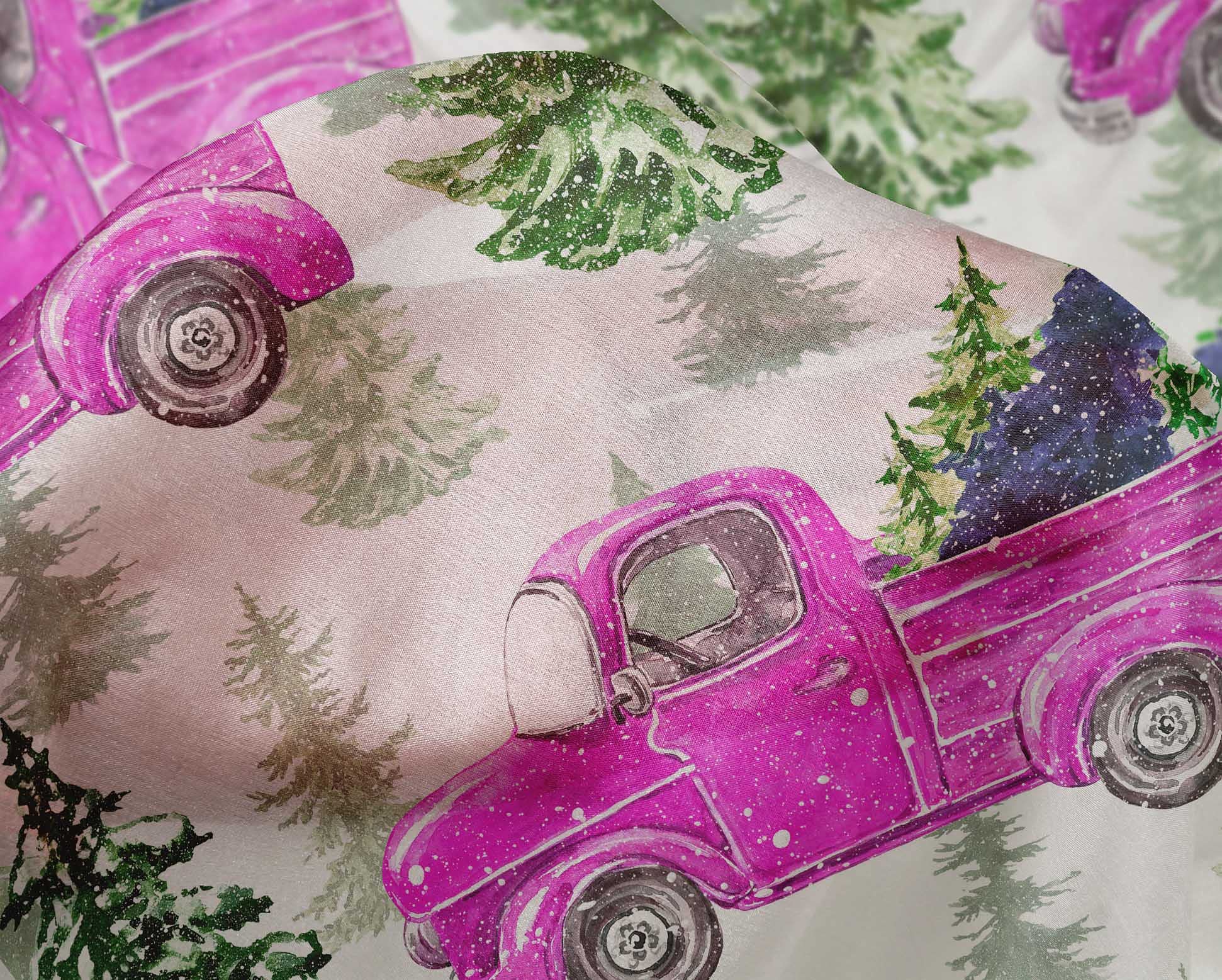 101 Silk Tabby Fuchsia Pink Christmas Dress Fabric - 42 Inch Wide Printed Material by The Yard | Perfect for Holiday Dresses, Party Gowns & Festive DIY Sewing Projects
