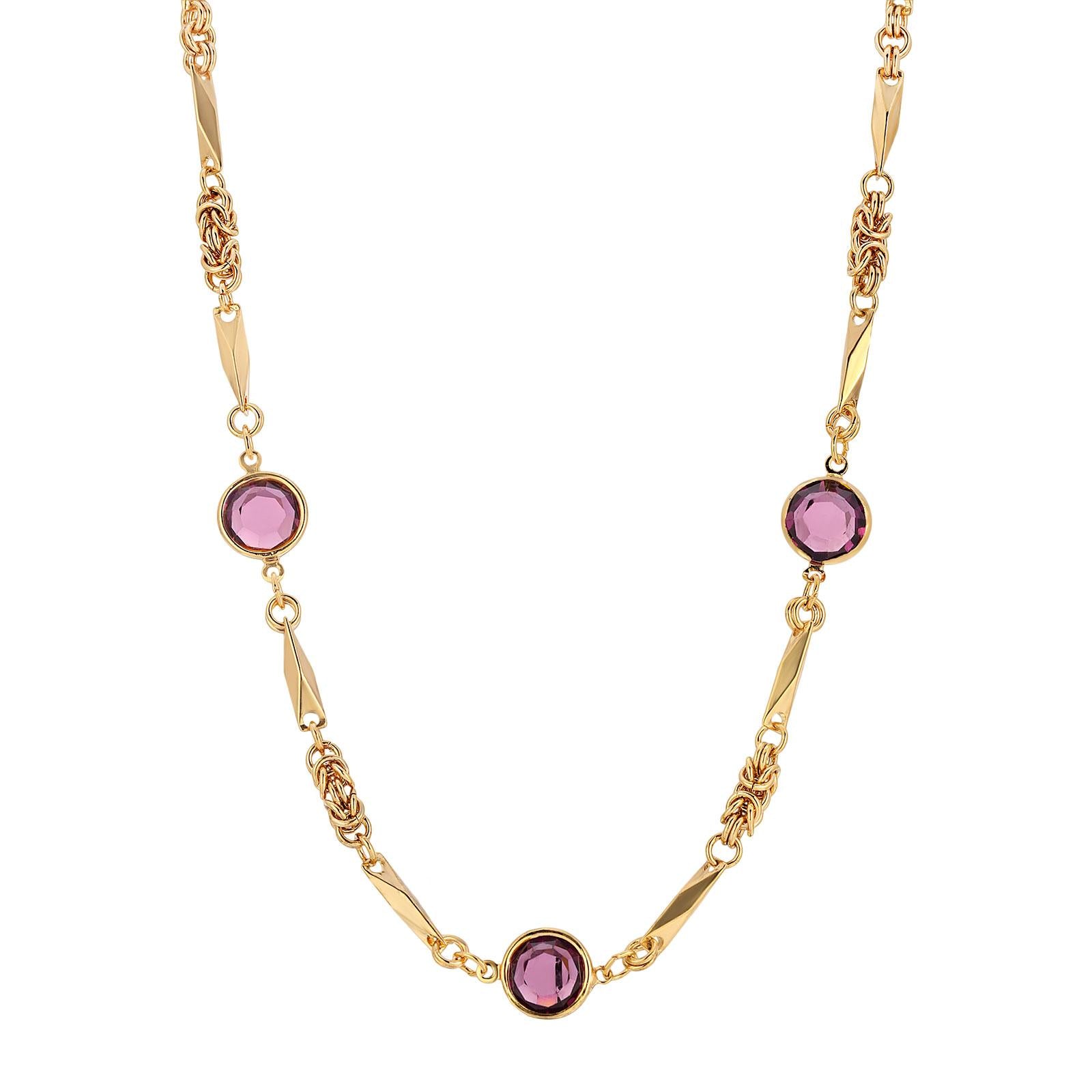 1928 Austrian Crystal Necklace - Elegant Fancy Jewelry with 16