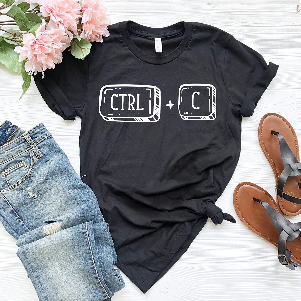 Ctrl C Ctrl V Funny Matching Family T-Shirts - Dad & Mom & Me Tees for Couples & Kids | Perfect for Family Reunions, Photo Shoots & Casual Outings