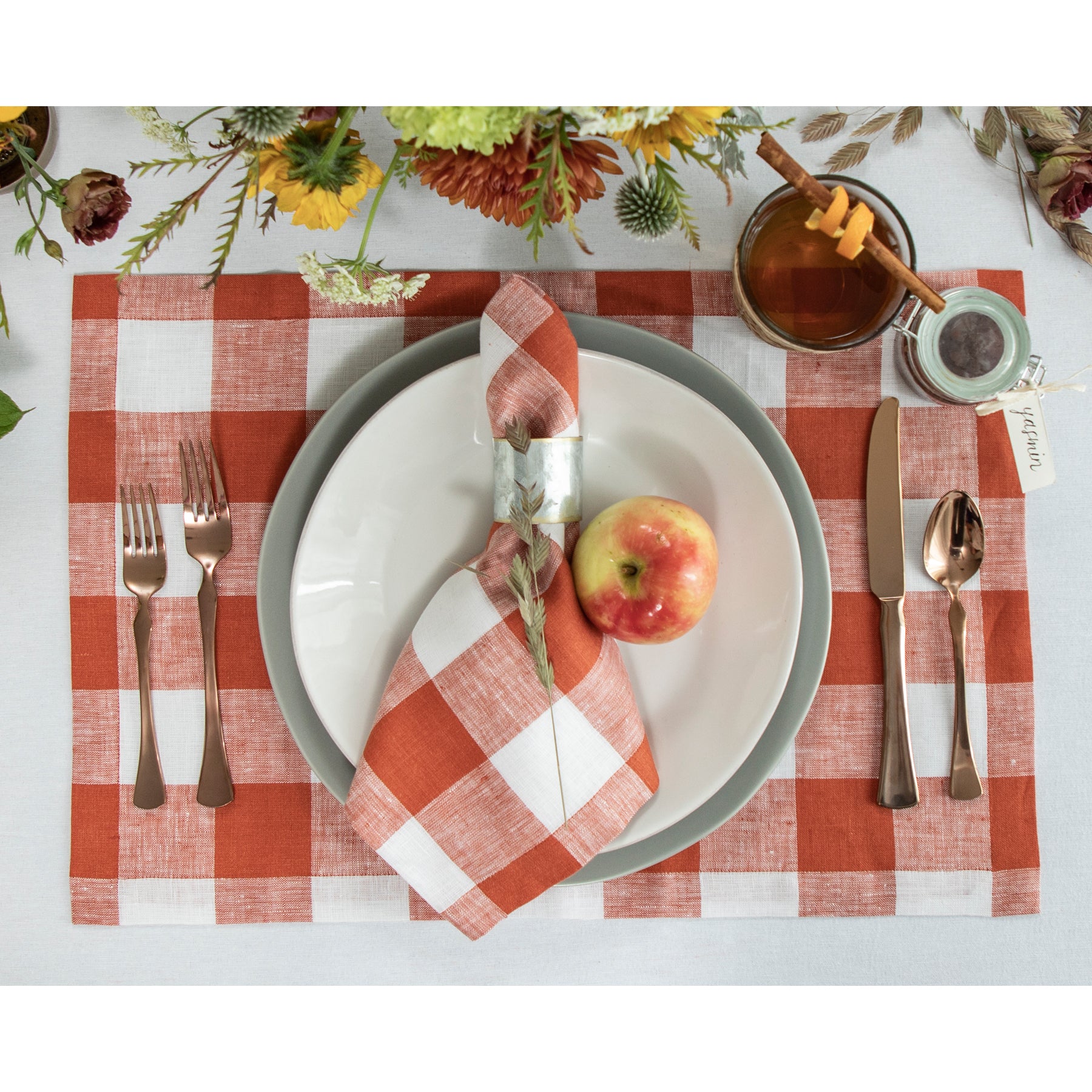 Buffalo Check Cotton Napkins - Set of 4 Premium Dinner Napkins for Farmhouse Dining, Holiday Table Setting & Rustic Home Decor