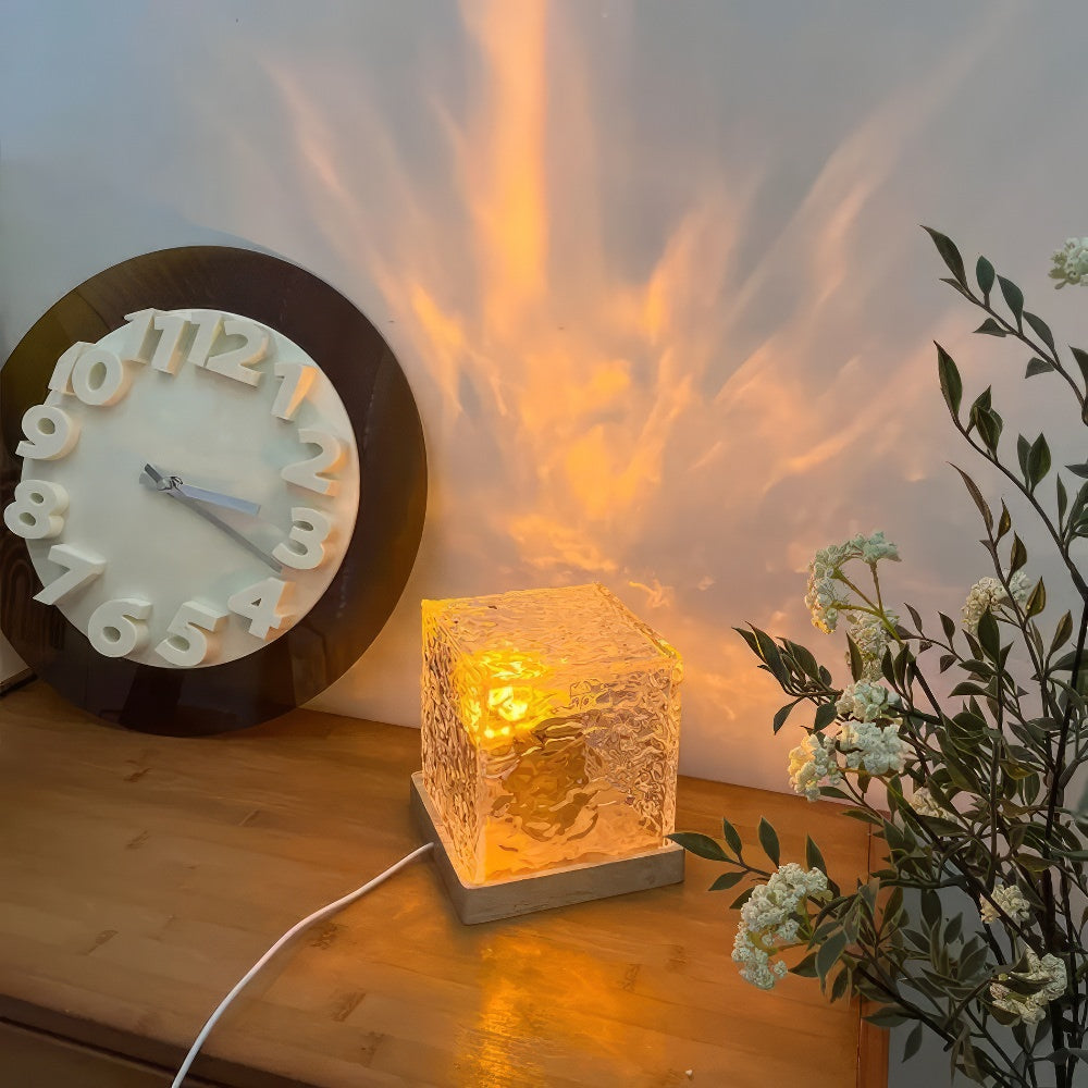 Aurora Cube Night Light - 3D LED Moon Lamp with Touch Control & USB Charging, Perfect for Bedroom, Nursery, Kids Room & Relaxation
