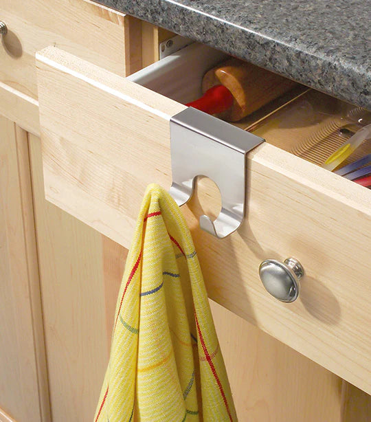 Over The Cabinet Hooks - 2 Pack Space Saving Organizer for Kitchen, Bathroom & Pantry - Perfect for Hanging Towels, Utensils & More