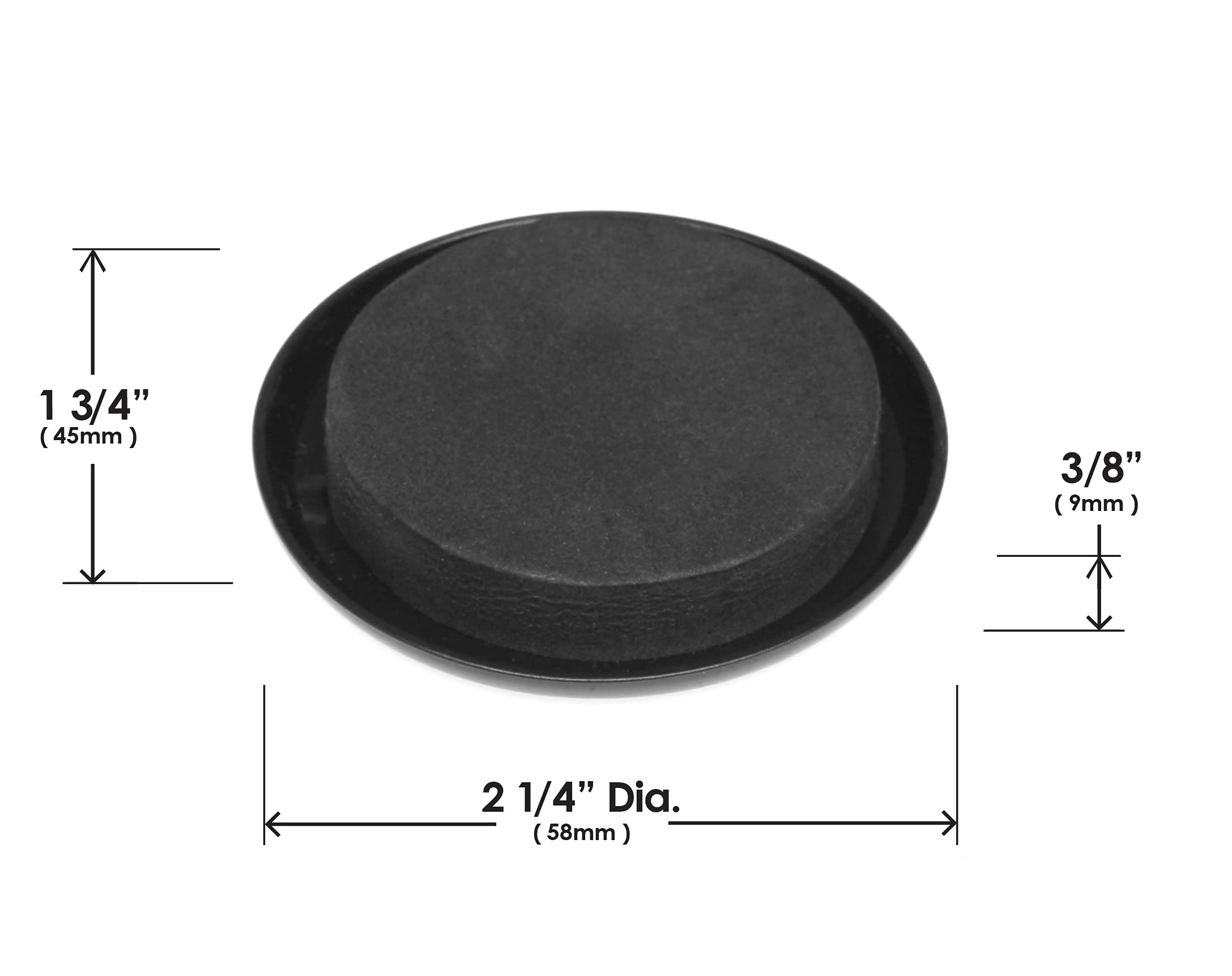 Premium 2-1/4 Inch Round Furniture Sliders for Carpet & Hardwood Floors - 16 Pack Heavy Duty Plastic Slider Pads - Reusable Furniture Moving Discs for Sofa, Couch, Table & Chair - Easy Glide Home & Office Furniture Protection