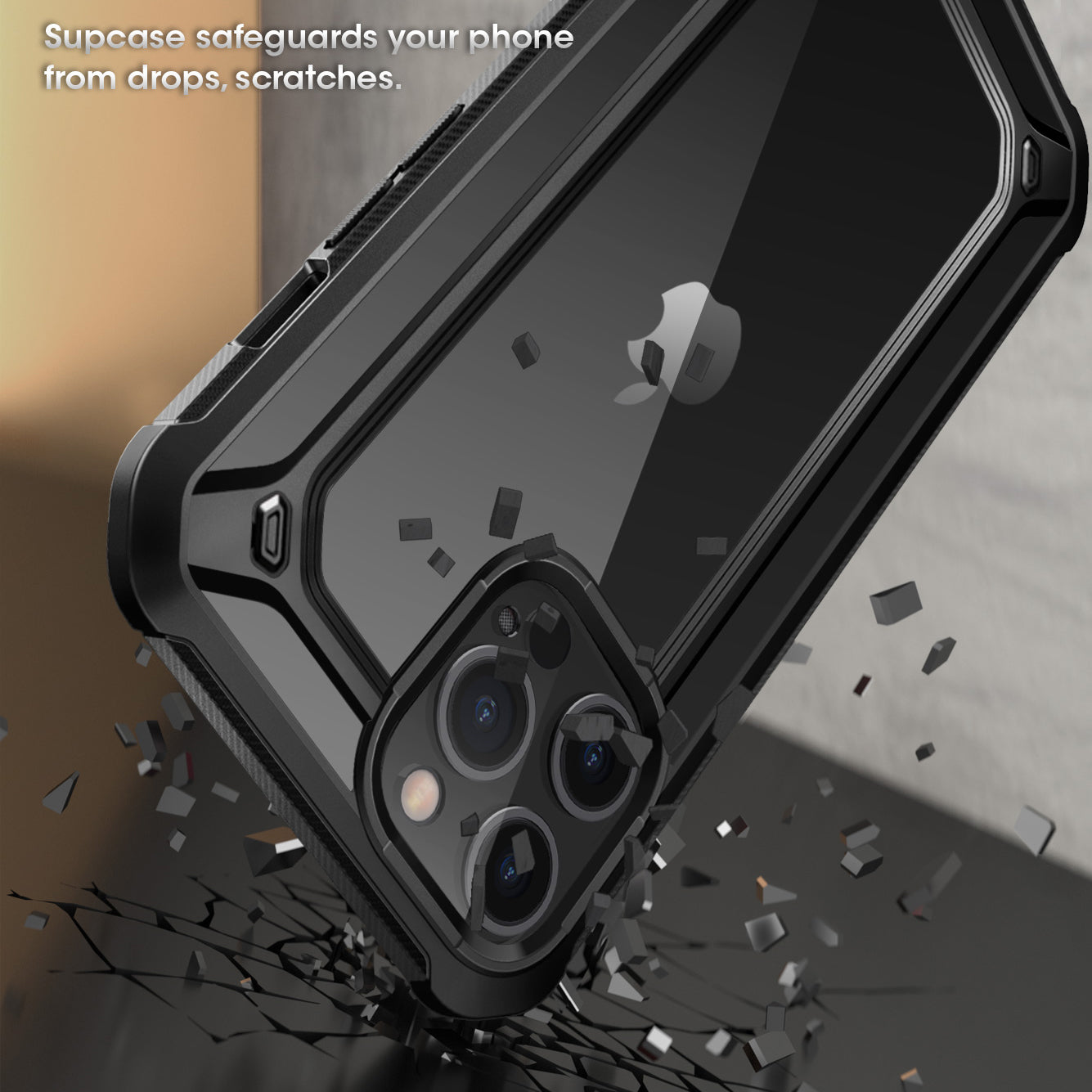 iPhone 12 Pro 6.1 inch Unicorn Beetle Pro Series Case with Built-in Screen Protector - Shockproof Slim Clear Black Cover - Perfect for Outdoor Activities, Travel & Daily Protection