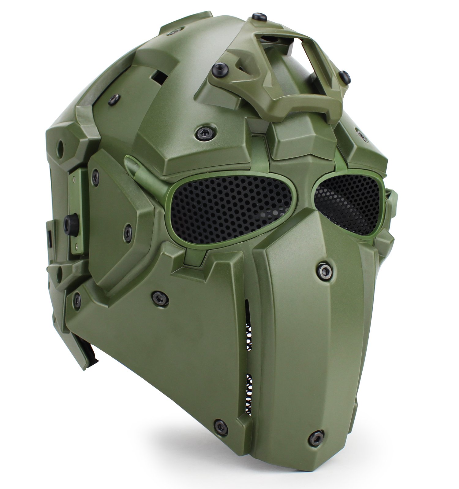 Tactical Airsoft Full Face Protection Helmet - Terminator Style Mask with Goggles | Military Simulation, Role-Playing Games, Movie Props, Hunting & Paintball Shooting Gear