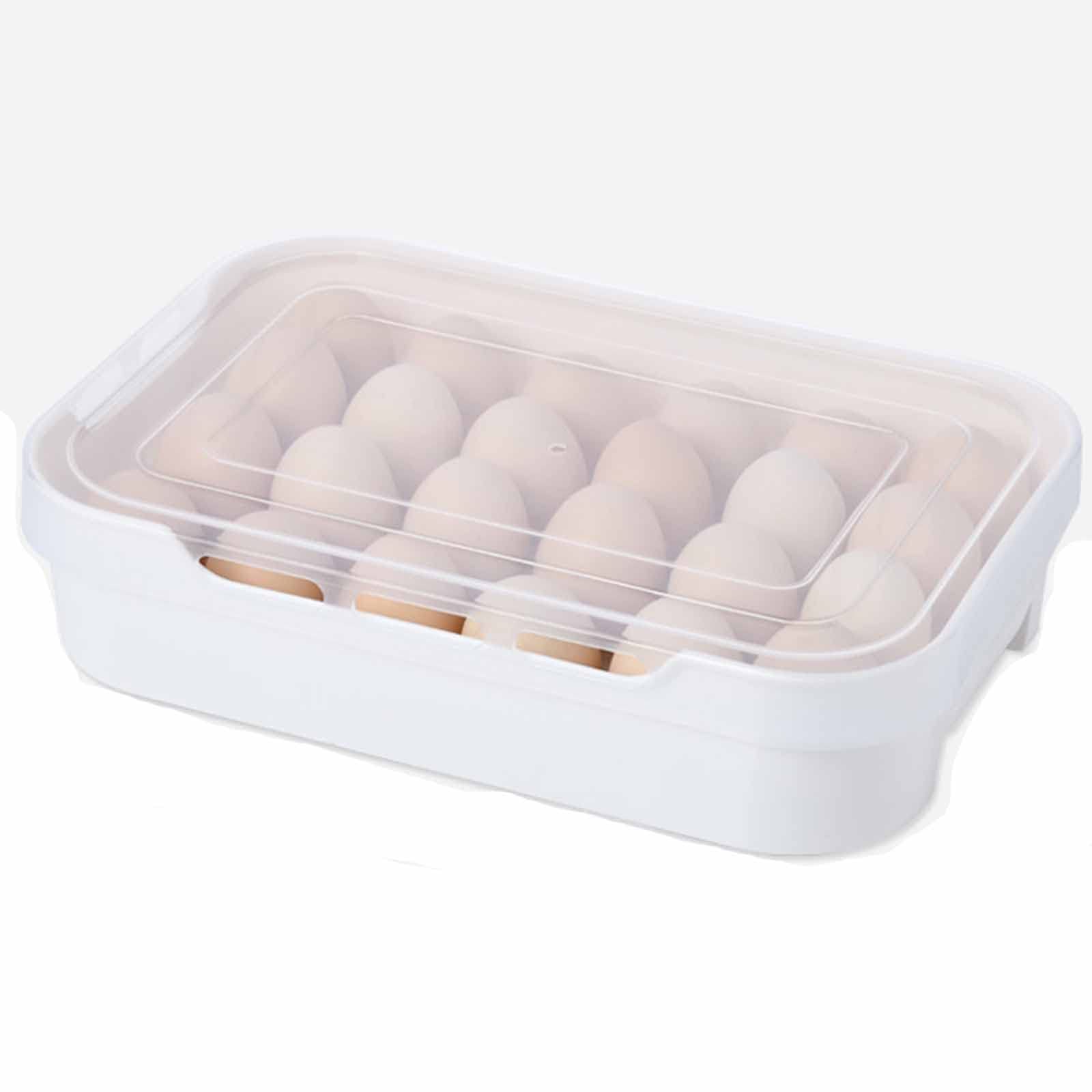 Plastic Egg Storage Box for Refrigerator - 30-Count Drawer Style Kitchen Organizer | Fresh Egg Keeper for Home Refrigerator | Perfect for Breakfast Meal Prep & Farm Fresh Egg Storage