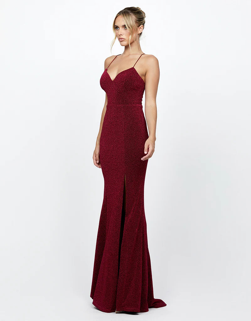 Ellen Strappy Back Maxi Dress - Women's Elegant Long Flowy Summer Dress for Beach, Wedding & Evening Party
