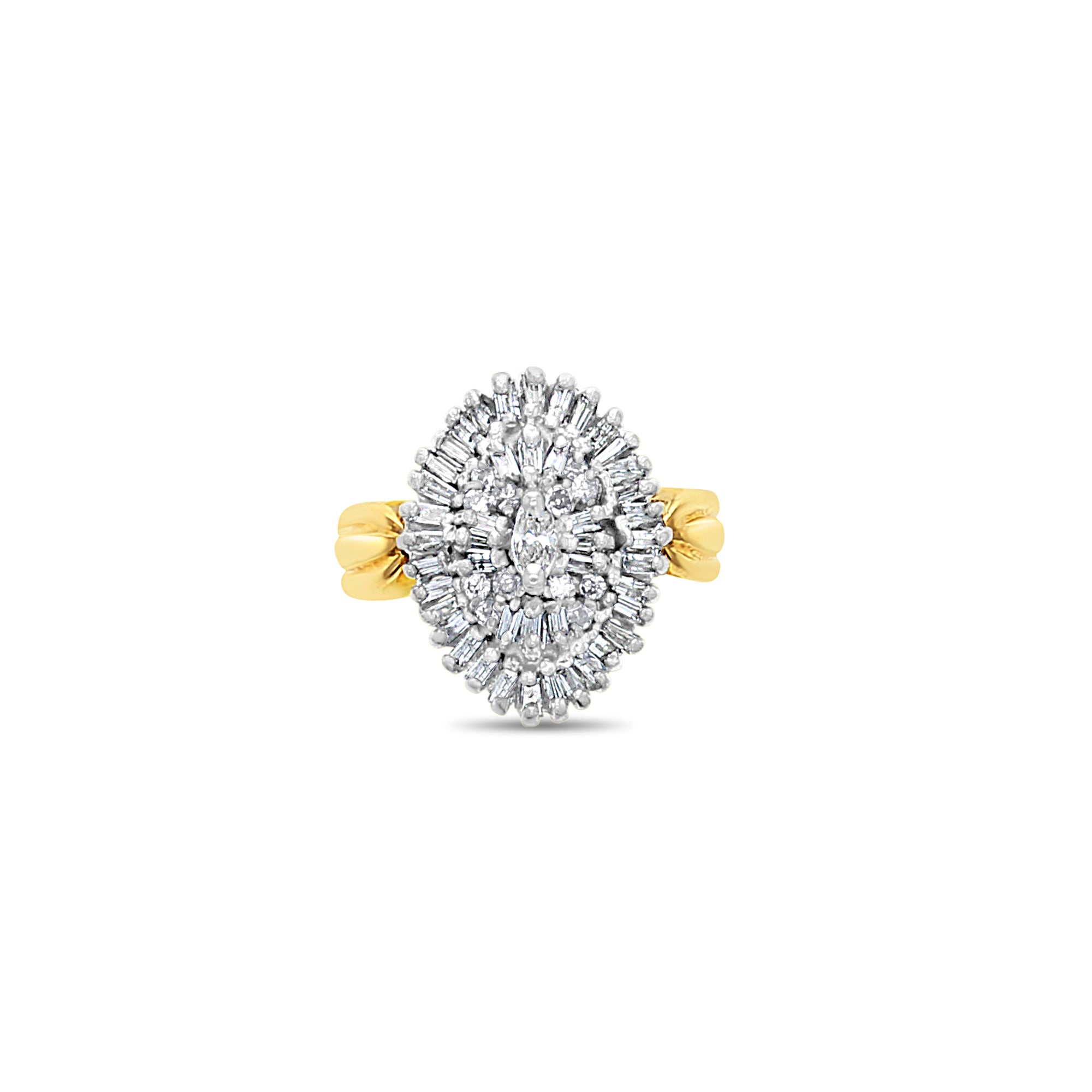 Elegant Marquise & Tapered Baguette Diamond Ring for Women - Perfect for Engagement, Wedding, Anniversary & Special Occasions