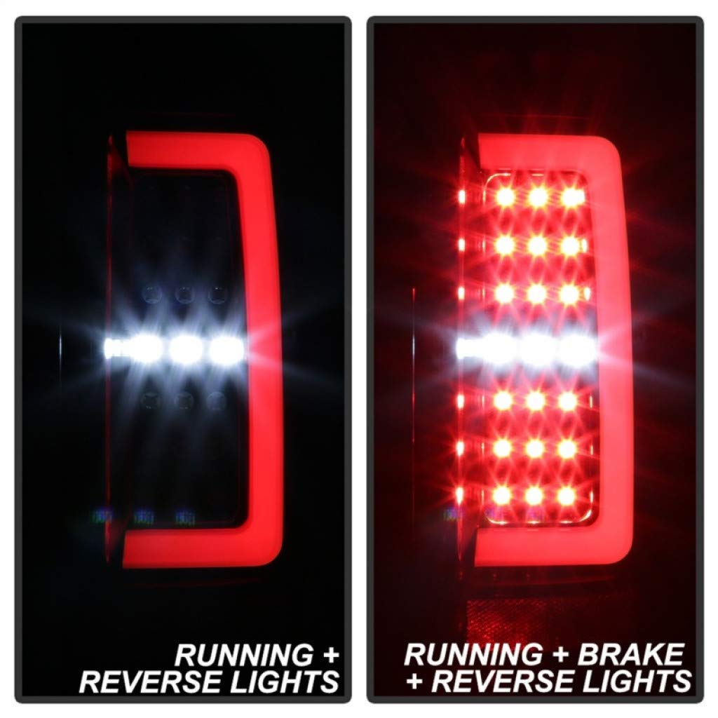 2015-2017 Chevy Colorado Spyder LED Tail Lights Pair with Light Bar - Black (Part# 5084576) | Upgrade Your Truck's Style & Night Visibility