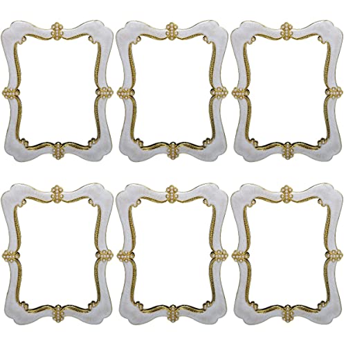 6-Piece European Style Desktop Makeup Mirror Set - Fashionable Single-Sided Table Mirror, Portable Vanity Mirror for Home, Travel & Professional Makeup Application