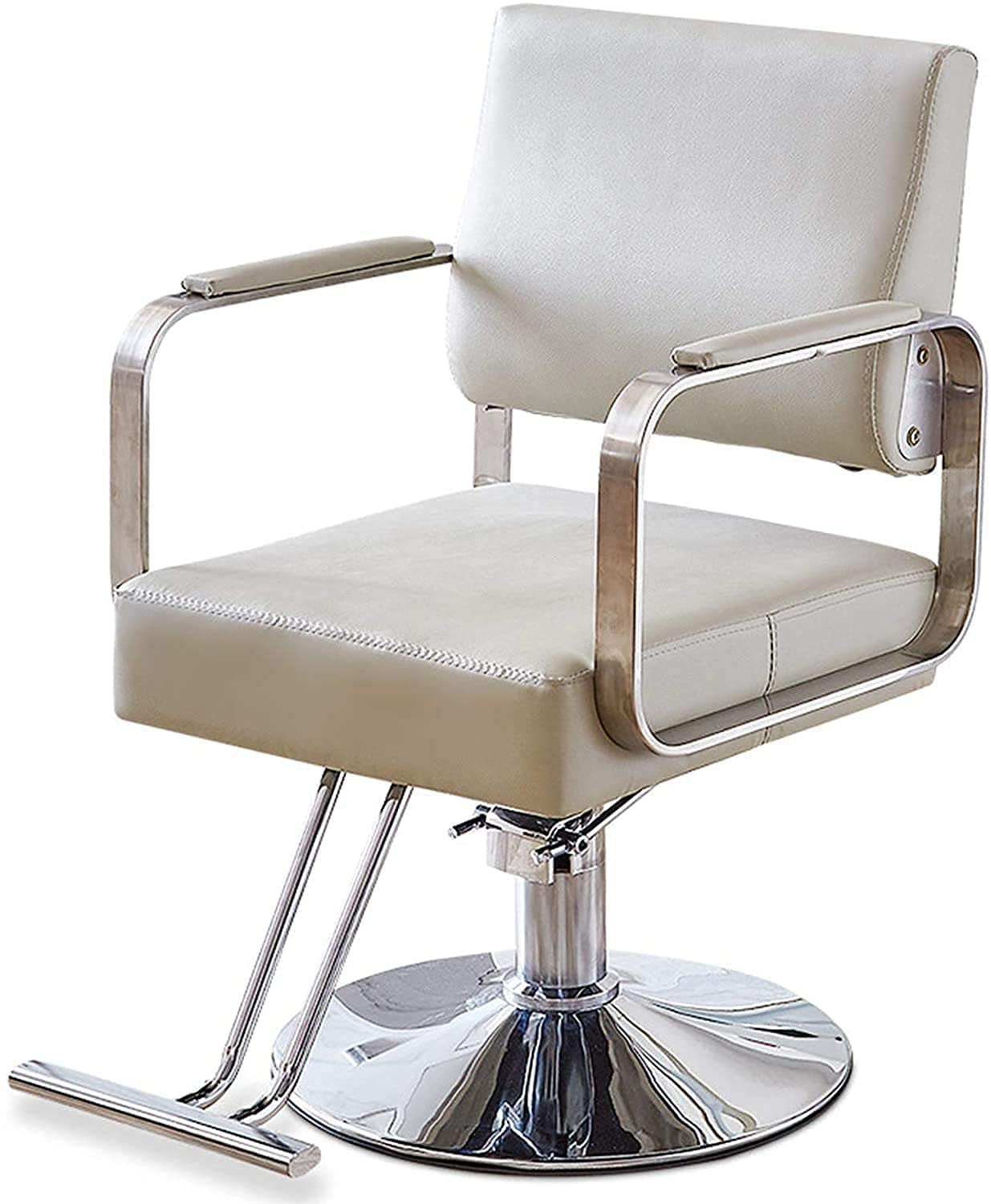 **Hydraulic Salon Chair for Business & Home - 420 lbs Capacity, Grey - Professional Barber, Styling & Hairdressing Chair for Salons, Spas & Home Use**