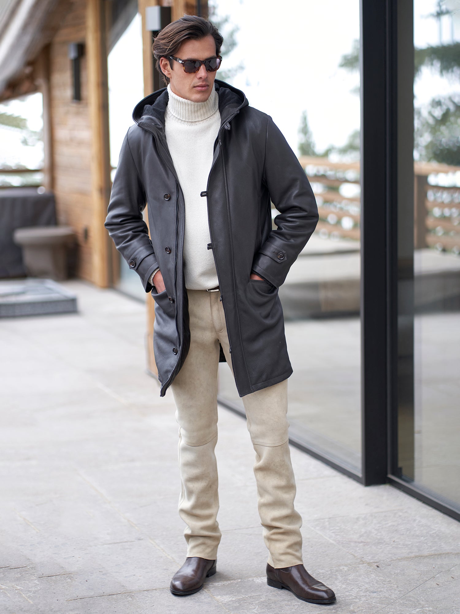 Premium Rowen Deerskin Parka Jacket - Genuine Leather Winter Coat for Men & Women | Warm & Stylish Outerwear for Cold Weather, Outdoor Adventures & Urban Fashion