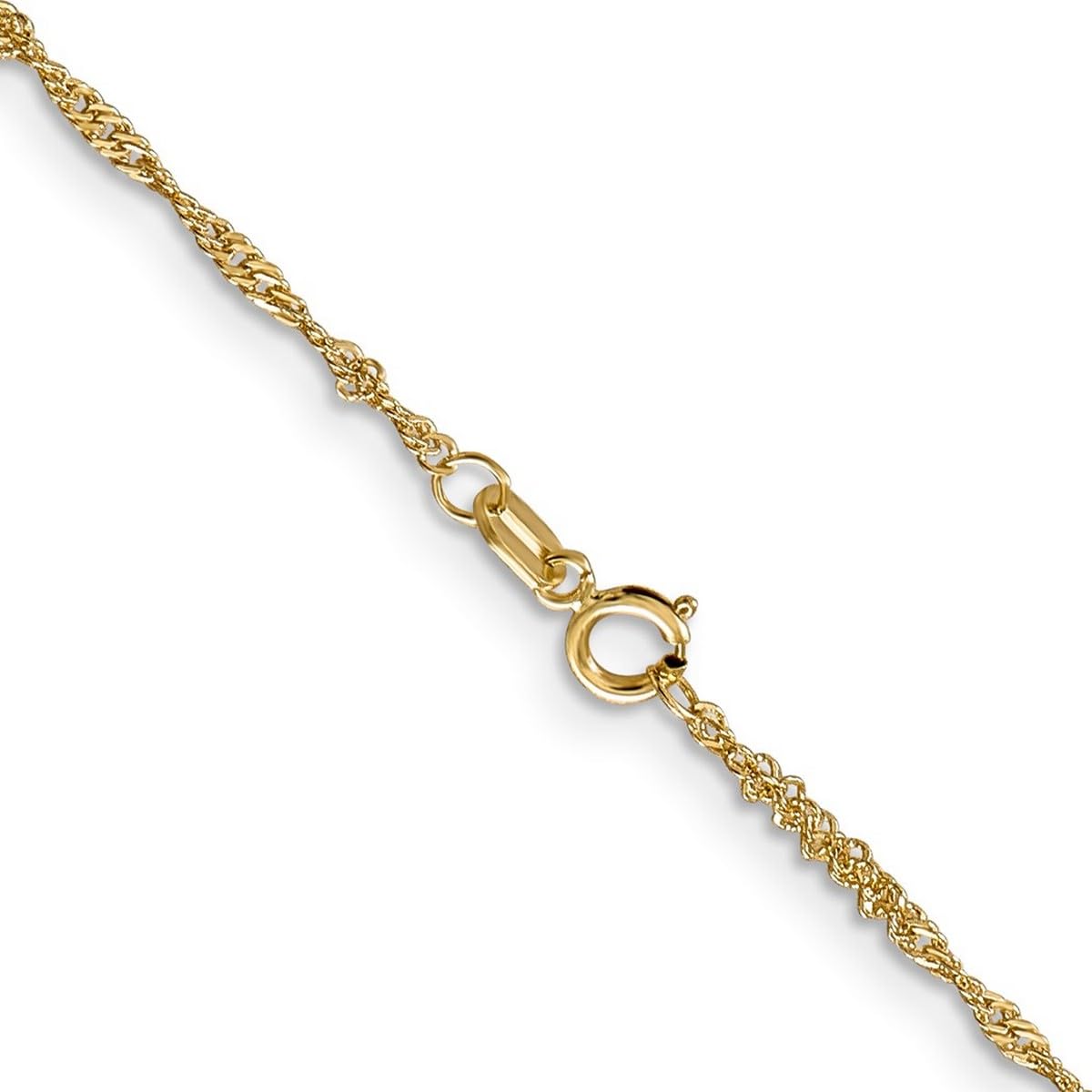 14K Gold 1.4mm Singapore Chain Necklace for Women & Men - Dainty Layering Necklace for Everyday Wear, Gifts & Special Occasions