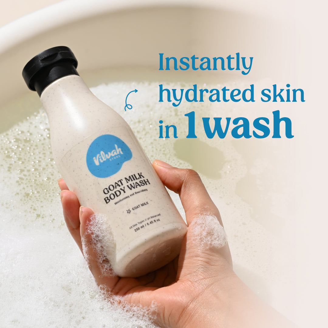 Natural Goat Milk Body Wash for Sensitive Skin - Hydrating & Gentle Cleanser for Dry Skin - Perfect for Daily Shower & Bath Use