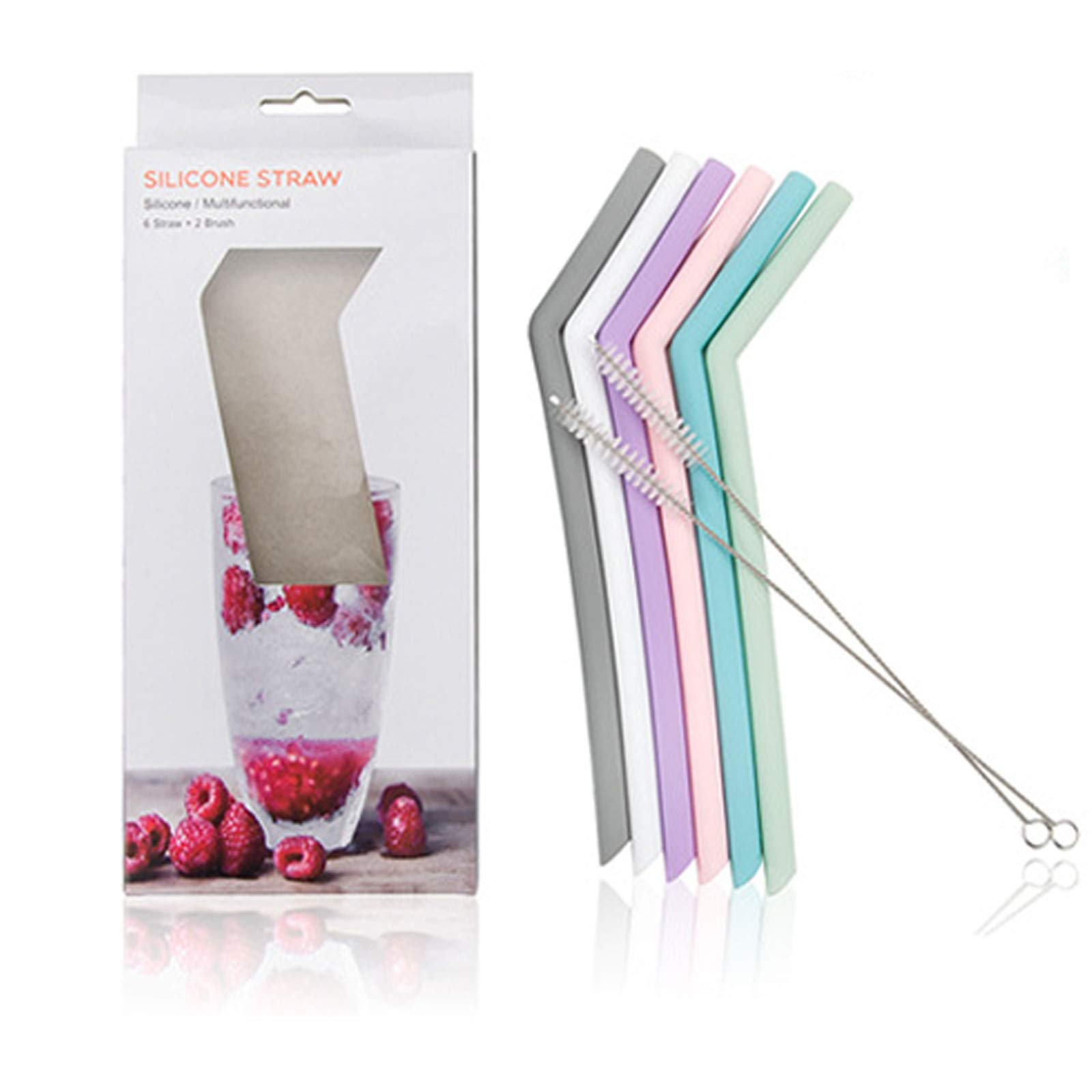 JOUDOO 12 Pack Reusable Silicone Straws with Case & 4 Cleaning Brushes - BPA-Free Flexible Drinking Straws for Bubble Tea, Smoothies, Cocktails, Iced Coffee & Juice - Perfect for Home, Office, Travel & Parties