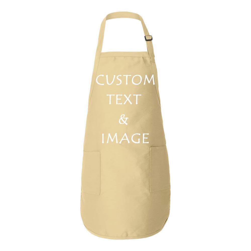 Personalized Chef Apron with Custom Image & Text - Premium Kitchen & Home Cooking Apparel - Perfect for Cooking, Baking, BBQ & Gifts