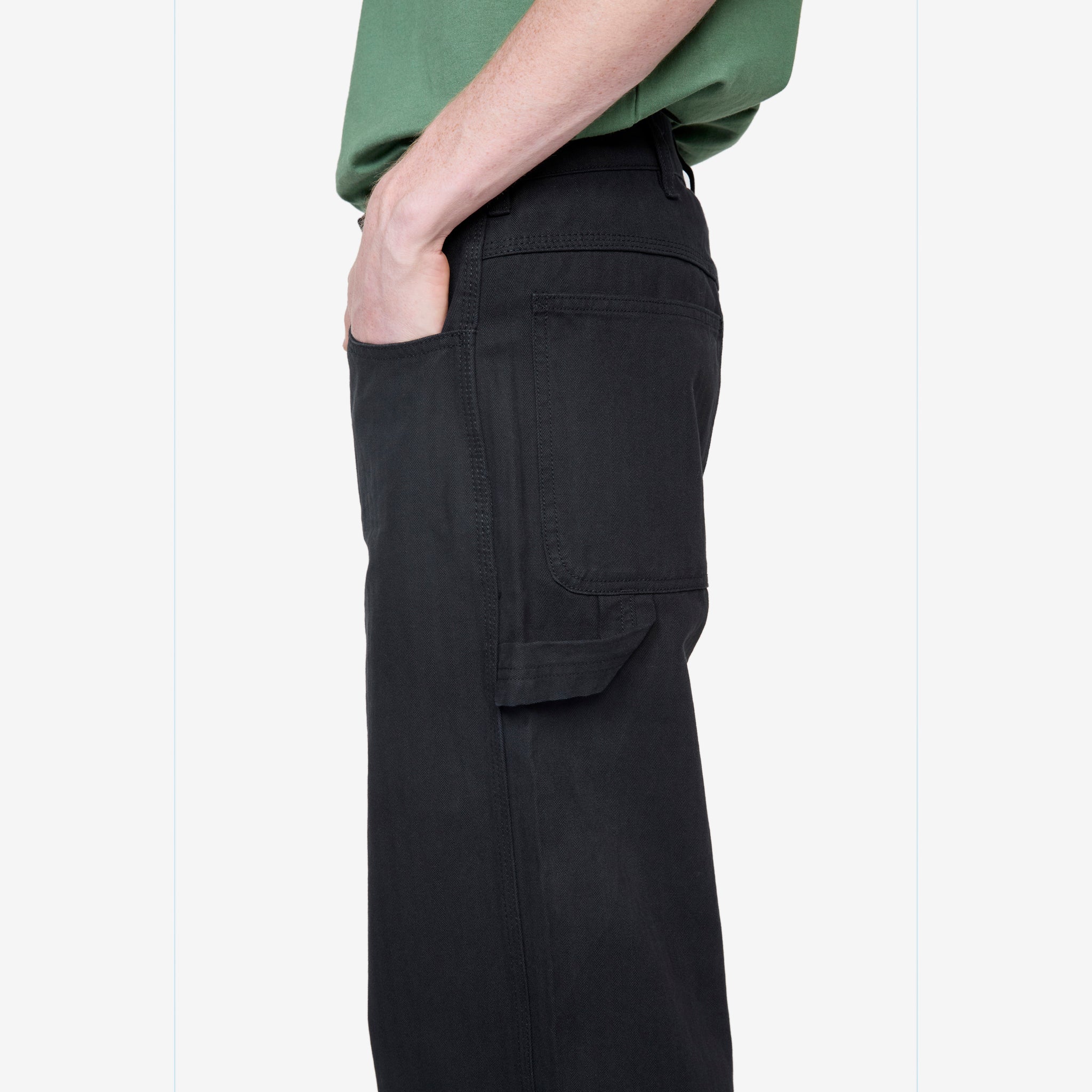 Men's Black Carpenter Work Pants - Durable & Comfortable for Construction, Woodworking & Outdoor Work