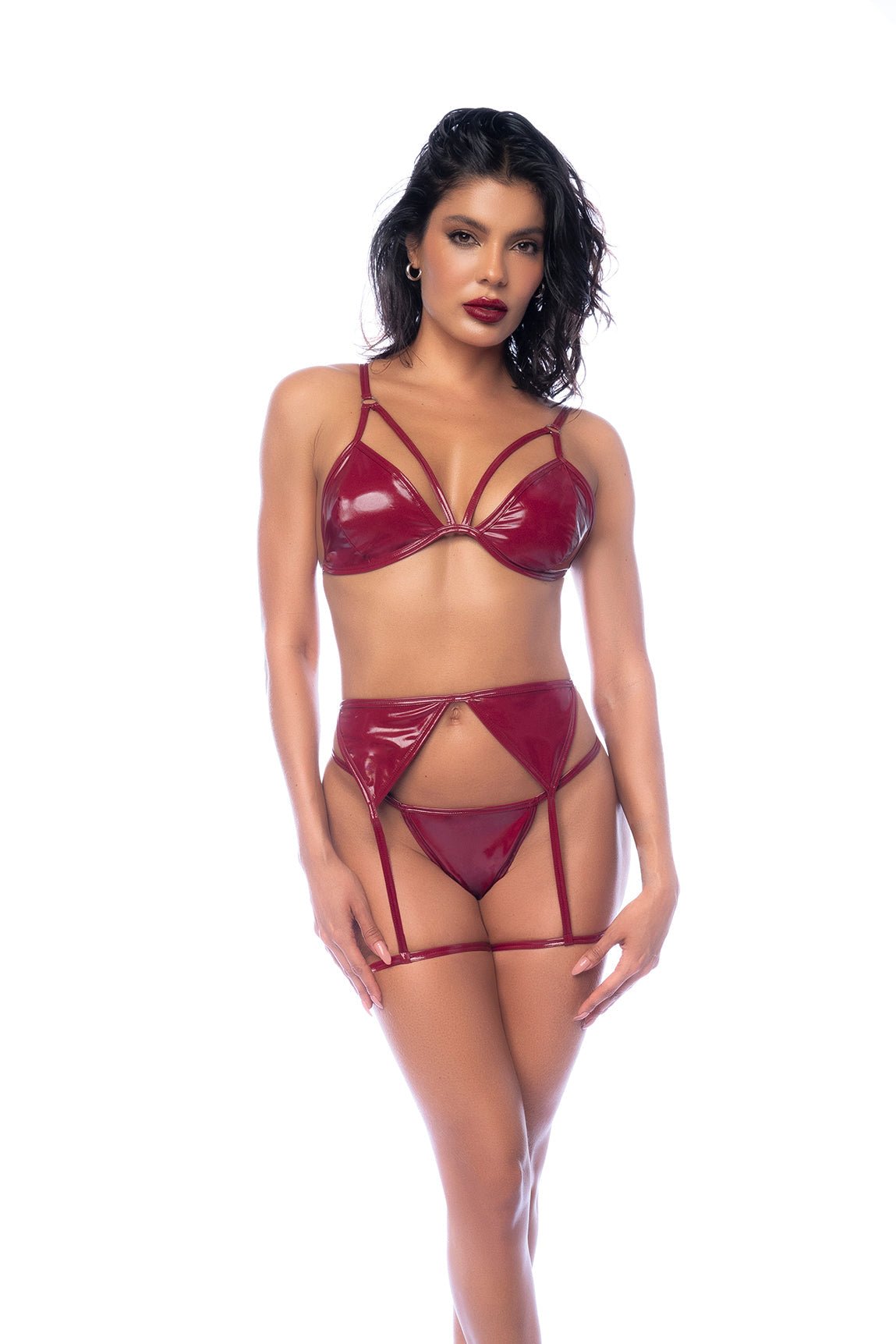 Sexy Women's Lingerie 3-Piece Set - Lace Bra, Panty & Garter Belt by Mapale 2762 | Valentine's Day Gift, Bridal Shower, Romantic Nightwear