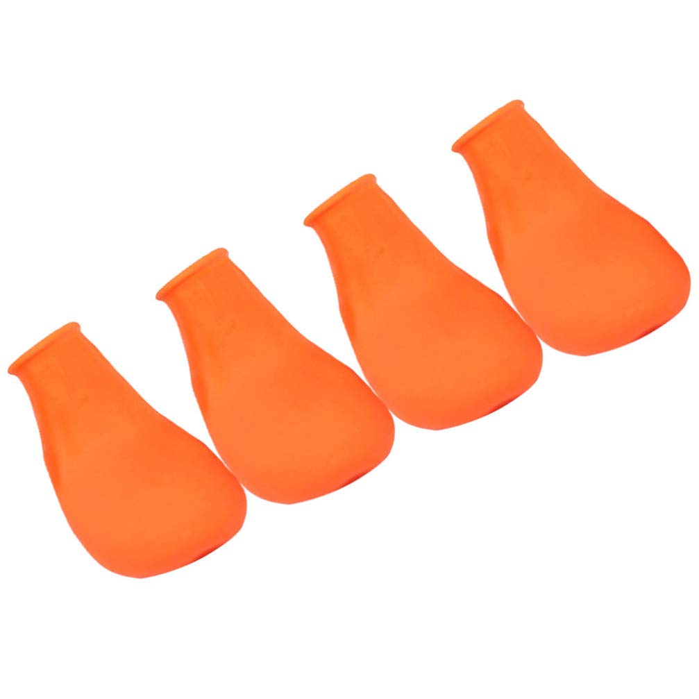**PATKAW Non-Slip Dog Boots for Small & Medium Dogs - 4pcs Lightweight Outdoor Pet Shoes, Waterproof Paw Protectors for Walking, Hiking & Winter Use (Orange, Size M)**