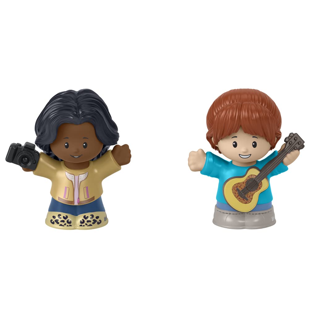 F-Price Toy Figure Pack - Story Starter Figure Set HBW68 - Photographer & Ukulele Player Action Figures in Brown, Blue & Gray - Perfect for Creative Play, Storytelling & Collecting