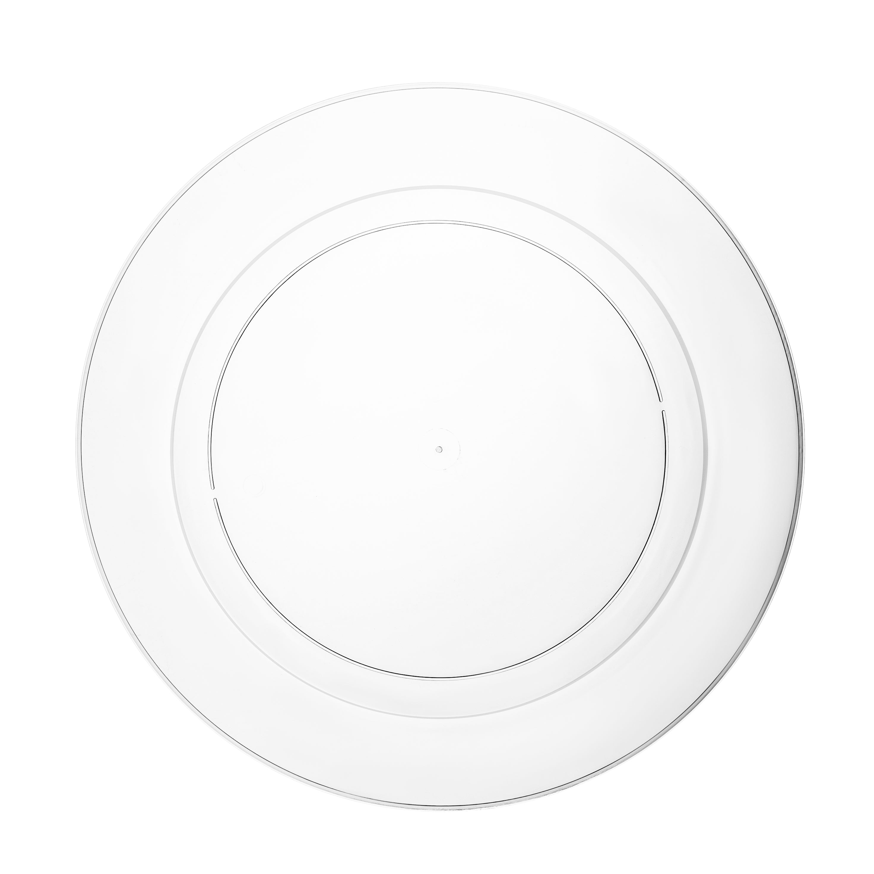 Clear Round Plastic Plates 30 Pack - Durable Disposable Dinner Plates for Parties, Picnics & Events - BPA-Free Shatterproof Tableware