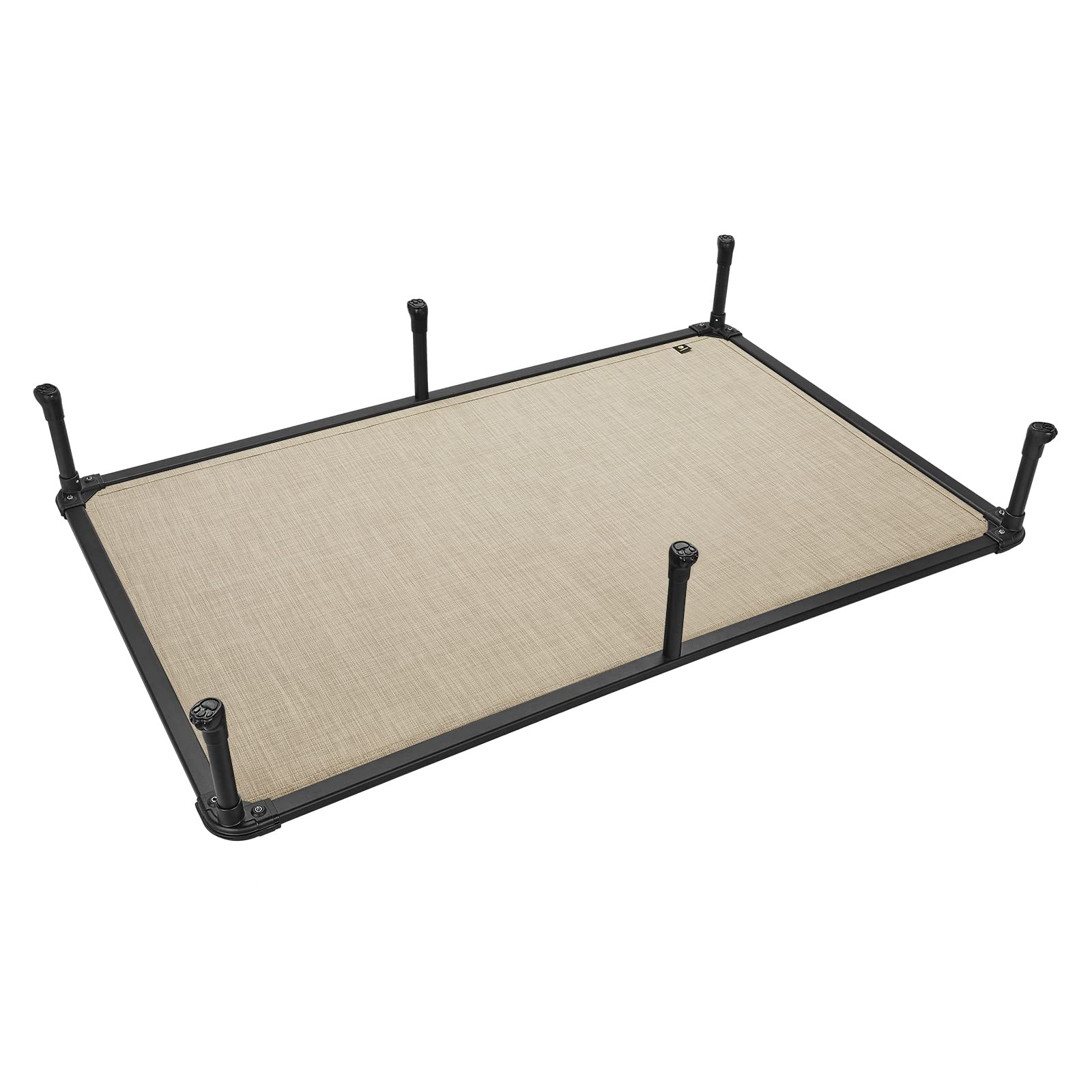 Veehoo Chew Proof Dog Bed - Cooling Raised Pet Cot with Aluminum Frame for Indoor/Outdoor Use - XX Large Beige Coffee