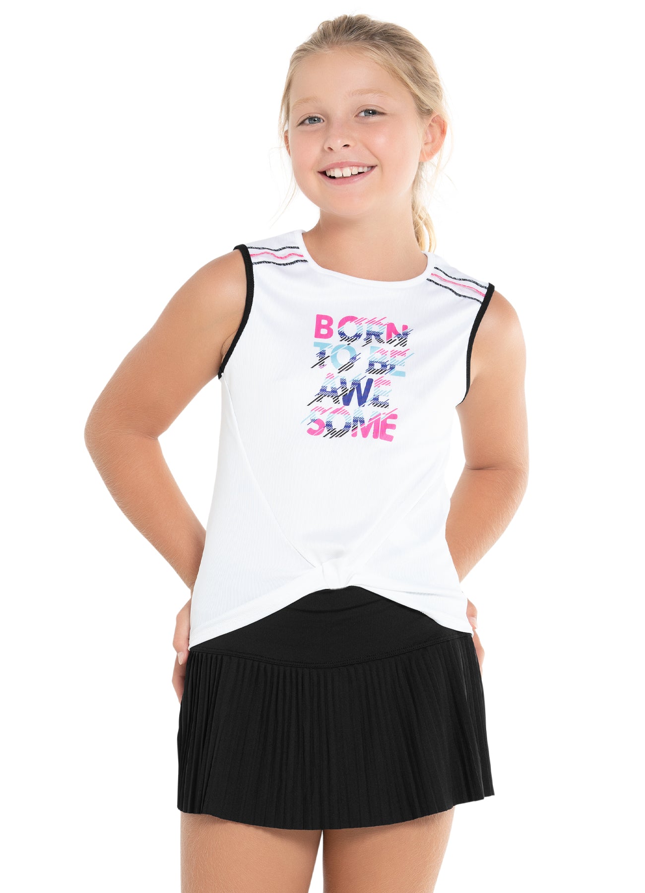 Born Awesome Tank Top - Women's Casual Sleeveless Shirt for Summer, Gym & Yoga | Soft Cotton Blend Comfort Fit