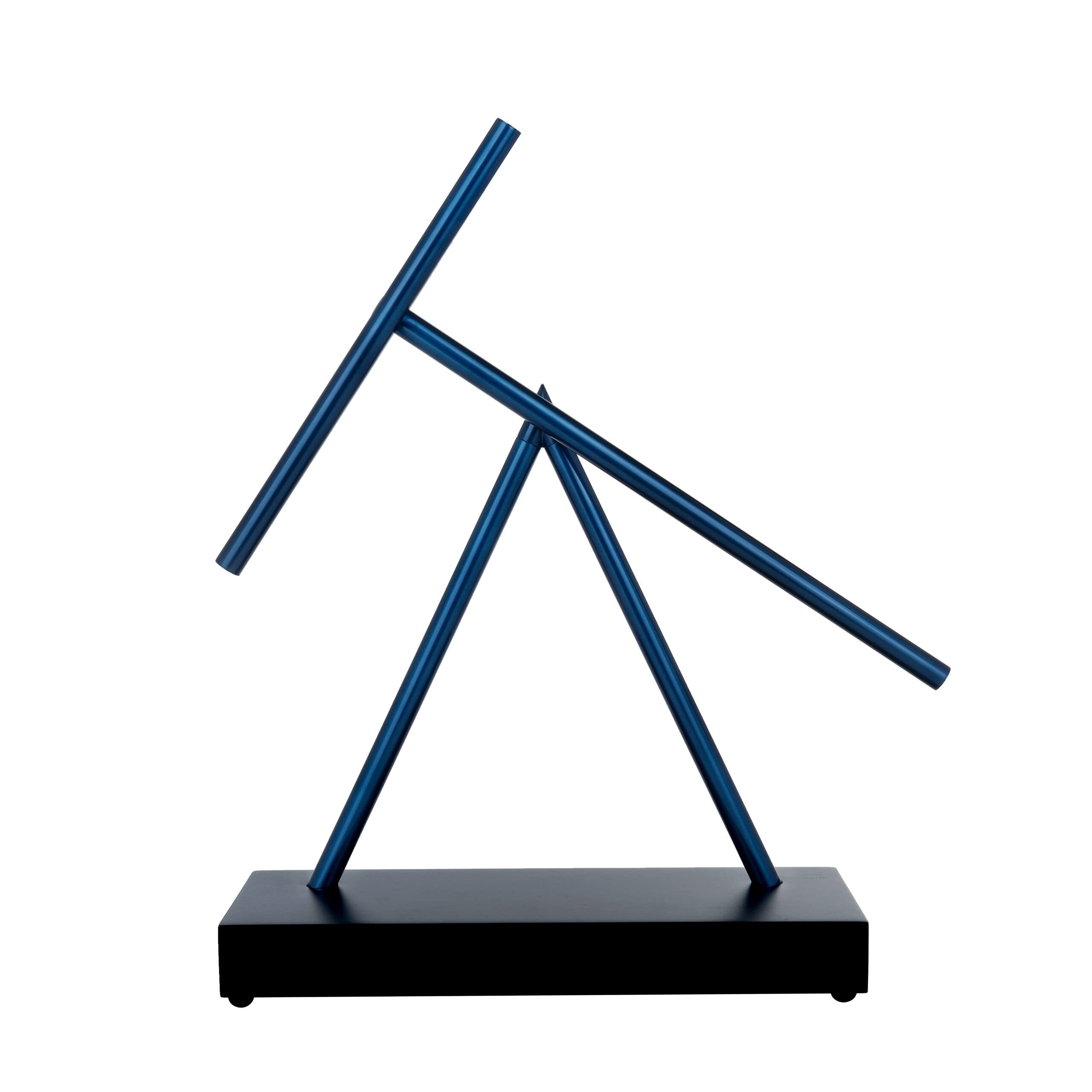 Kinetic Energy Sculpture - Original Full Size Version in Black & Blue | Modern Home & Office Decor | Unique Kinetic Art for Living Room, Bedroom, or Workspace