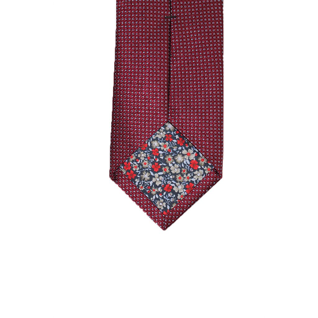 Premium HEMLEY Burgundy Silk Tie with Elegant Dots - Perfect for Business Meetings, Weddings & Formal Occasions