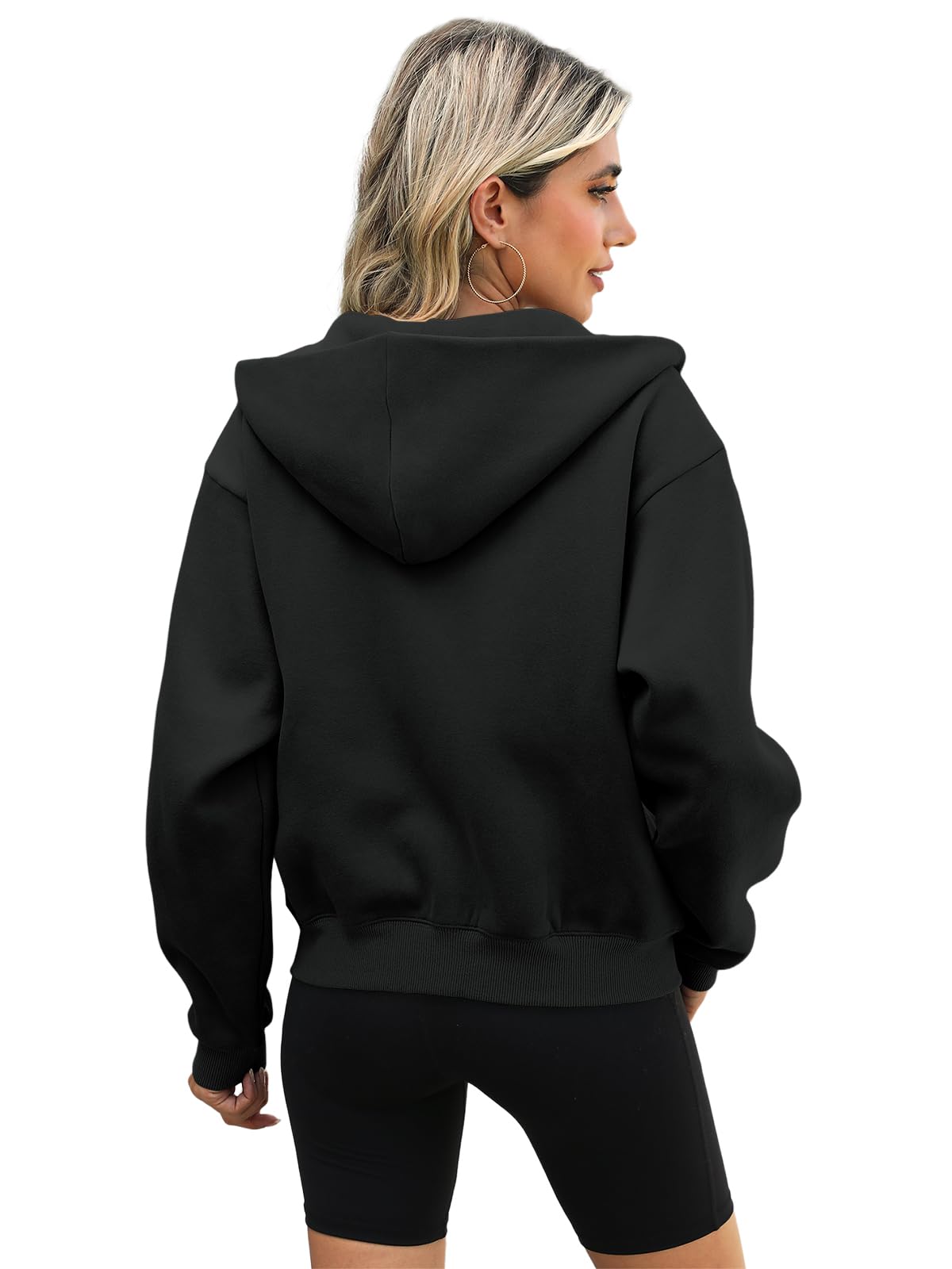 Women's Fleece Zip Up Hoodie - Long Sleeve Warm Sweatshirt with Hood for Fall & Winter 2024 | Cozy Casual Outerwear for Running, Hiking & Everyday Wear
