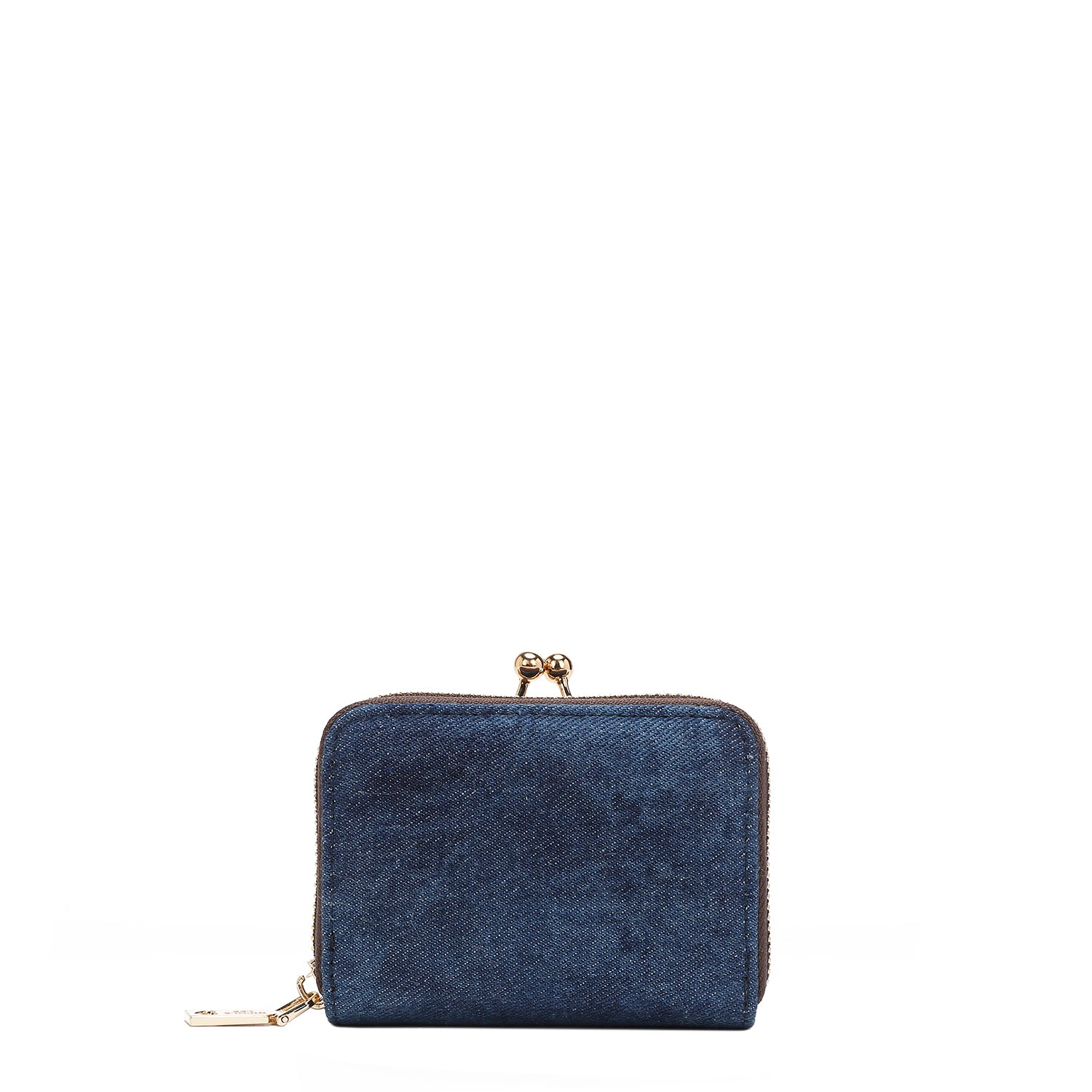 DENIM JULIA MINI WALLET - Stylish Women's Small Wallet with Card Slots & Zipper Pocket - Perfect for Everyday Use, Travel & Night Out
