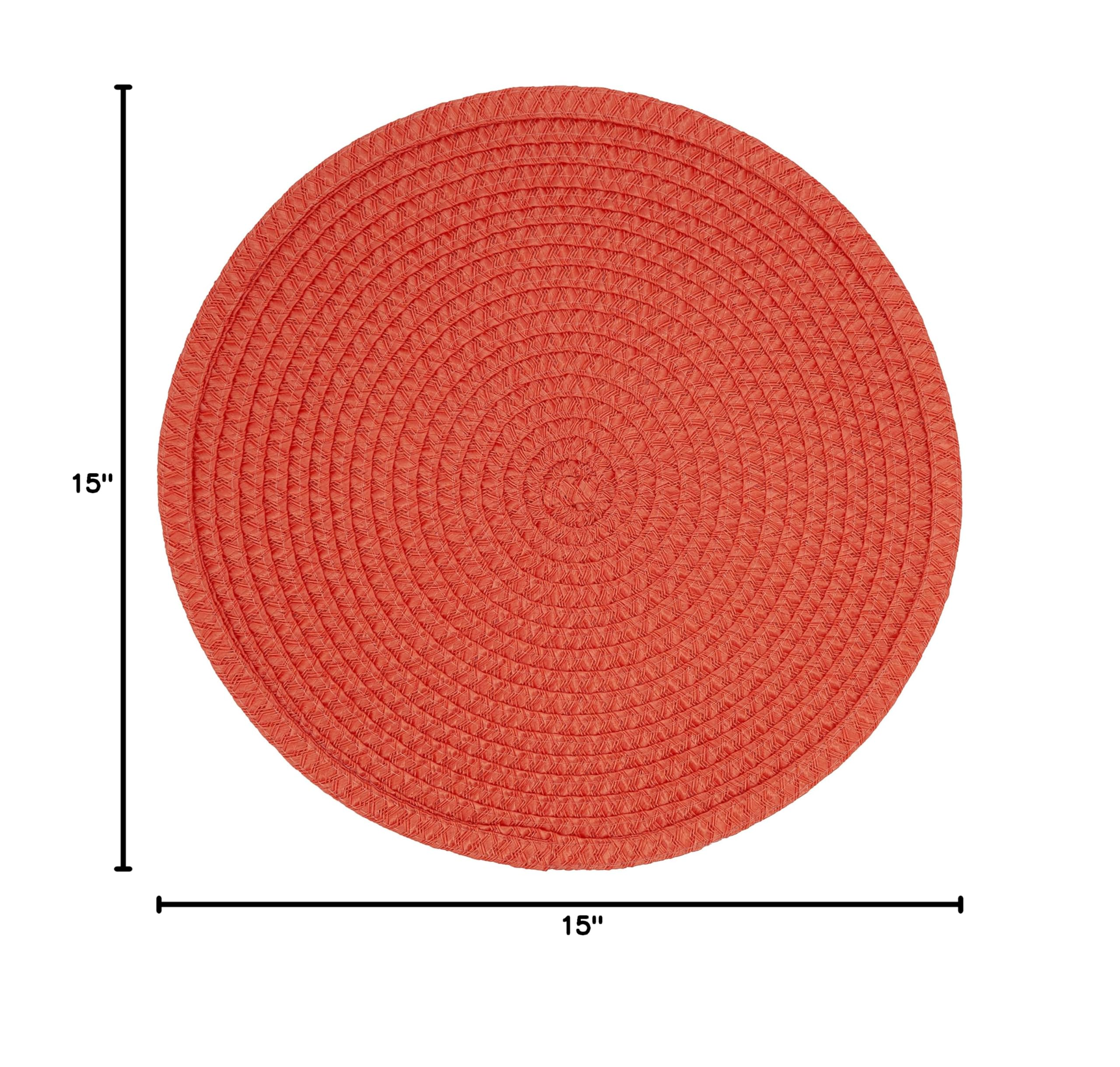 Round Non-Slip Placemats Set of 4 - Stylish PVC Table Mats for Dining, Kitchen, and Party Decor - Perfect for Everyday Use & Special Occasions