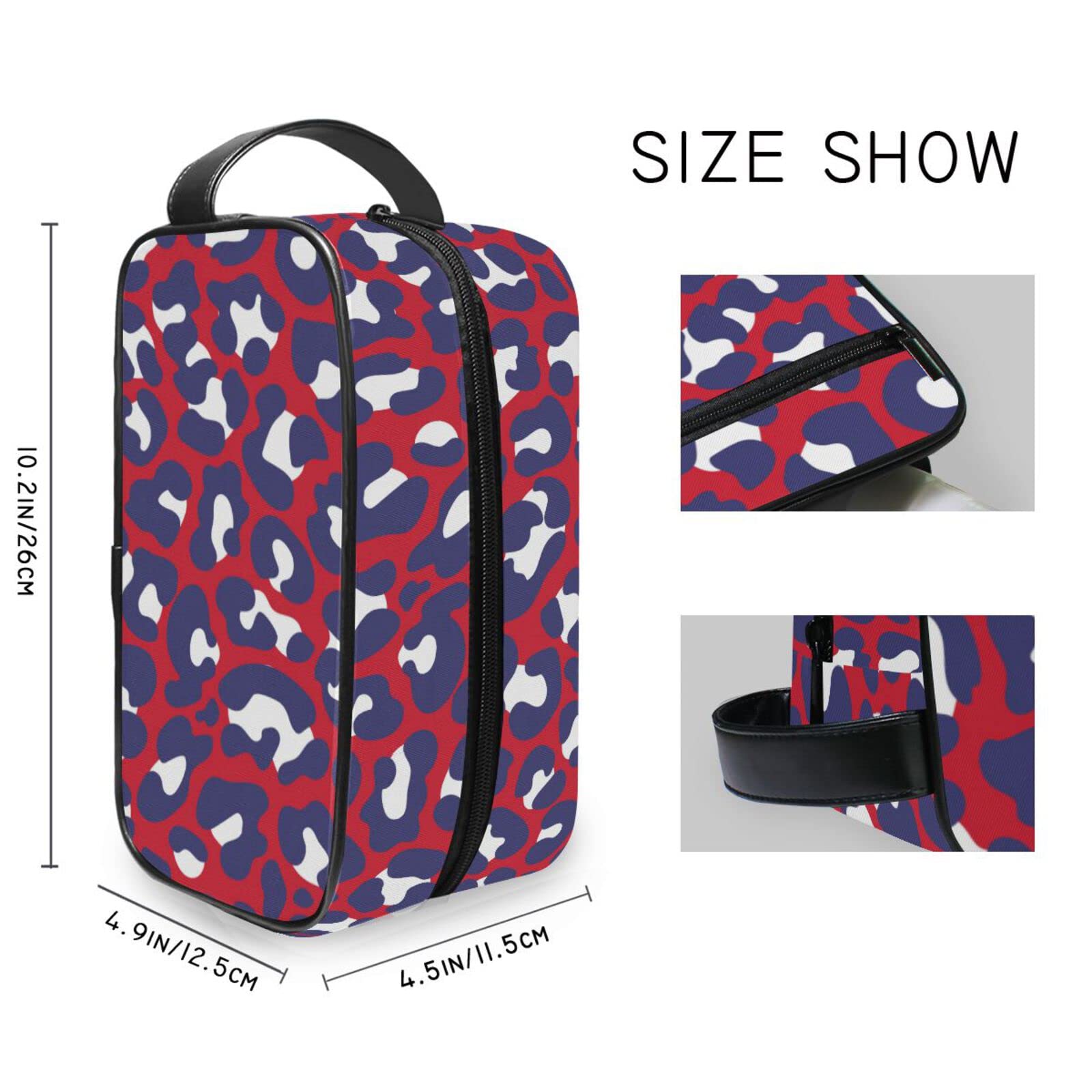Funny Leopard Toiletry Bag - Portable Zippered Cosmetic Organizer for Travel, Gym & Camping