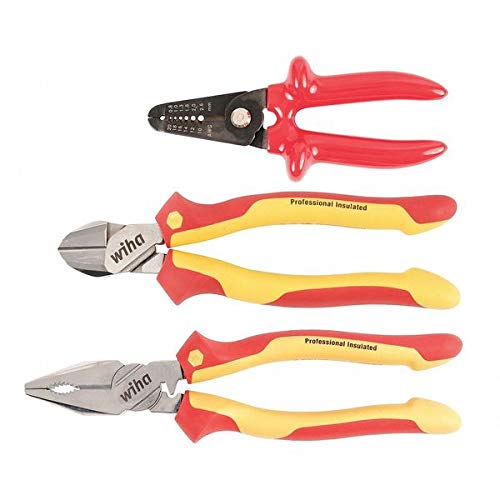Professional Electrician Tool Kit - 3-Piece Set with Pliers, Screwdrivers & Wire Strippers | Ideal for Home Repairs, Electrical Work & DIY Projects